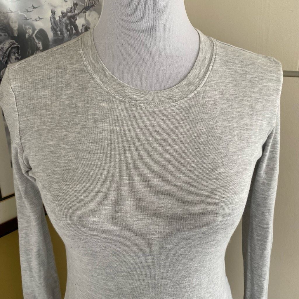 Topshop Topshop women 4-6 Crewneck Longsleeve fitted grey top Size S / US 4 / IT 40 - 3 Thumbnail