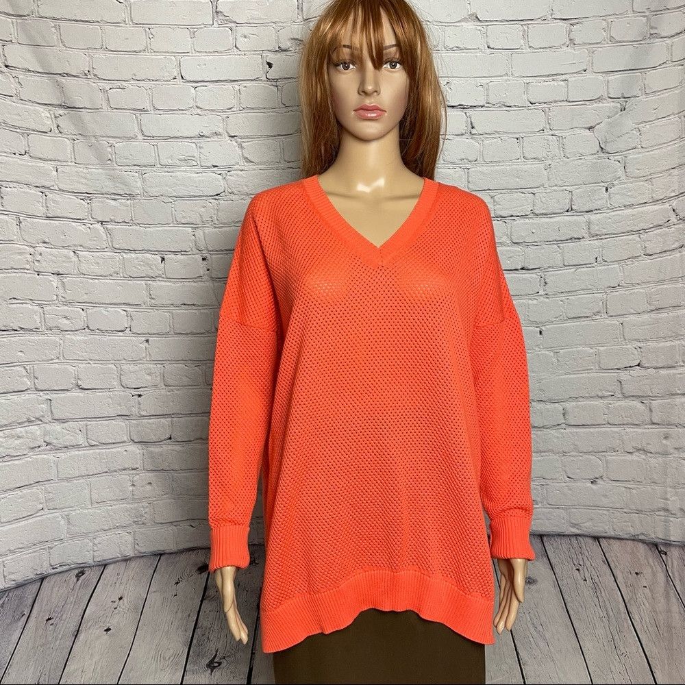Other New IMMA Inlet Cotton V-Neck Orange Sweater Size L Size L / US 10 / IT 46 - 1 Thumbnail