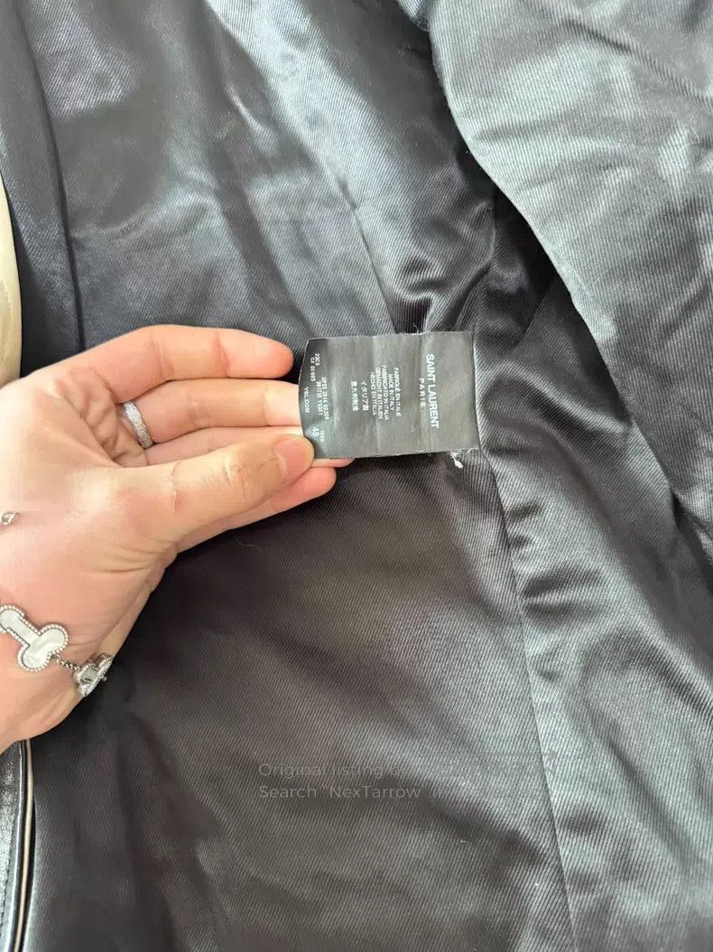Saint Laurent Paris Saint Laurent Paris Black and White Motorcycle Leather Jac Size US M / EU 48-50 / 2 - 4 Thumbnail