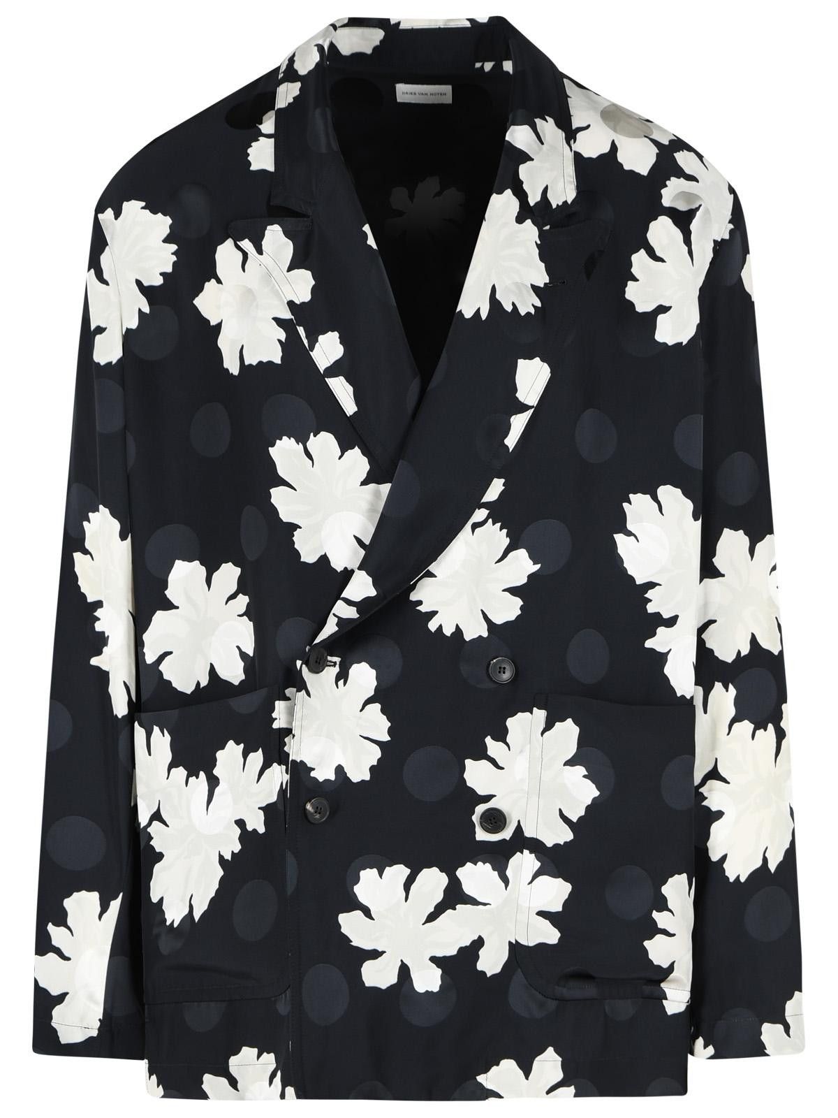 Dries Van Noten DRIES VAN NOTEN 'Caplans' Black Viscose Blazer Size US L / EU 52-54 / 3 - 1 Thumbnail