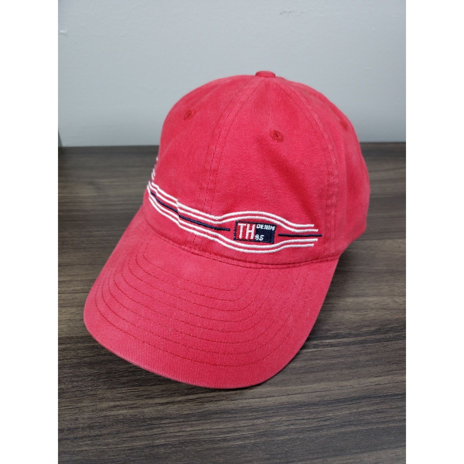 Tommy Hilfiger × Vintage Tommy Hilfiger Red Hat Cap TH Denim One Size Surf Athletics Size ONE SIZE - 10 Thumbnail