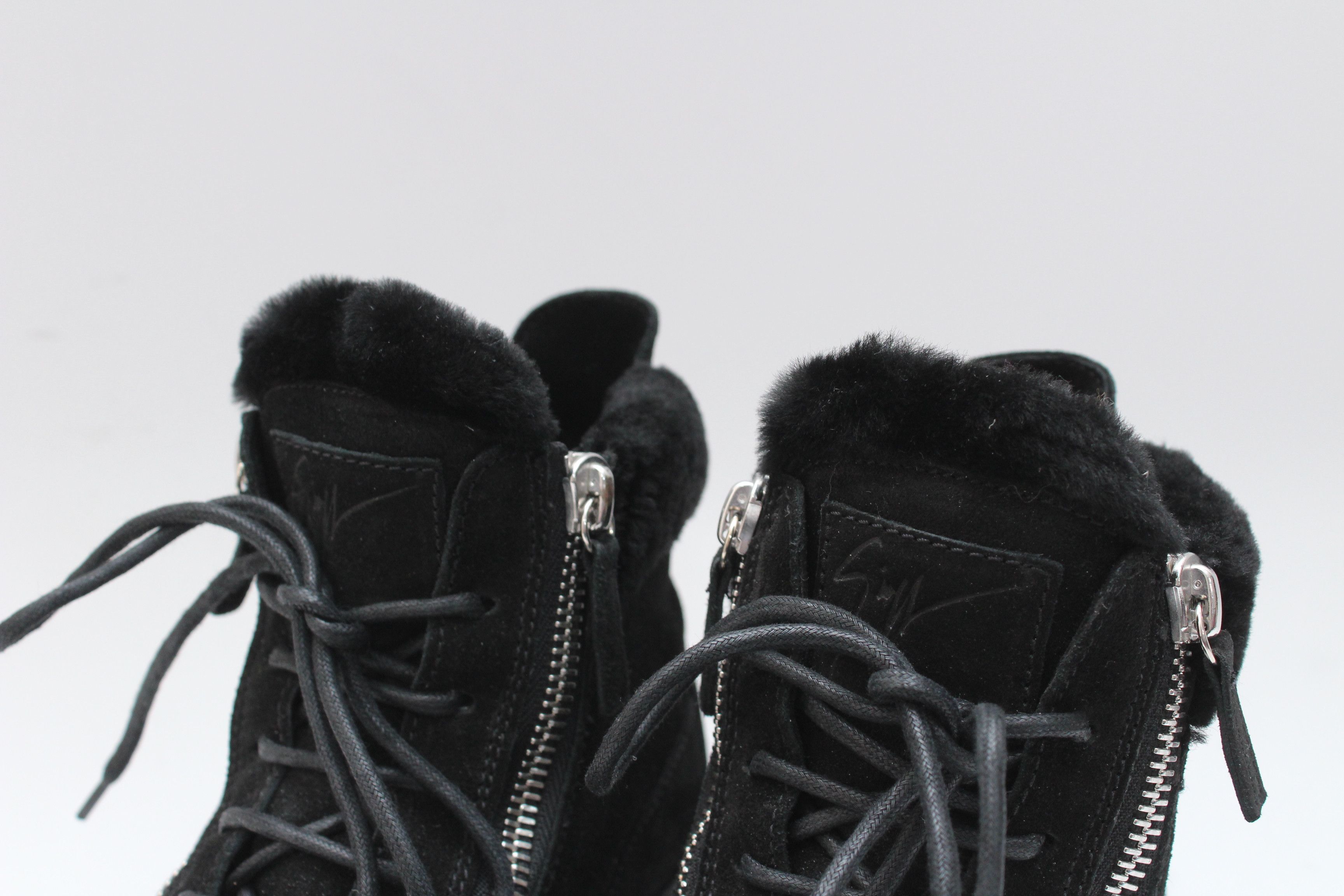 Giuseppe Zanotti Giuseppe Zanotti Suede Shearling High-Top Sneakers 41 Size US 8 / EU 41 - 12 Thumbnail