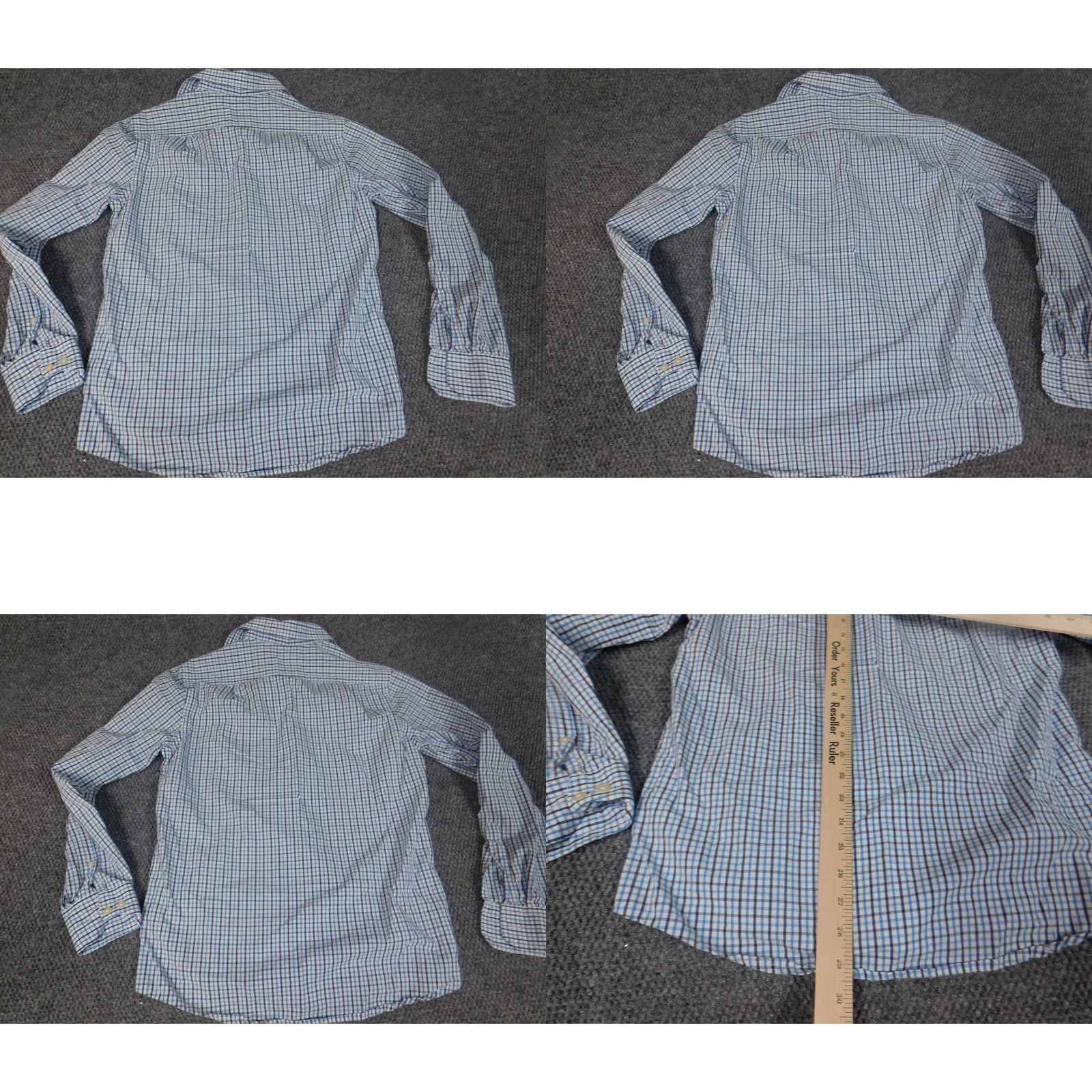Izod IZOD Shirt Slim Fit Mens Small Blue Plaid Button-Down Long Sleeve, Collared, Button-Up, Knit Cotton, Pocket, Logo, Vintage: No, American, Regular Size Size US S / EU 44-46 / 1 - 8 Thumbnail