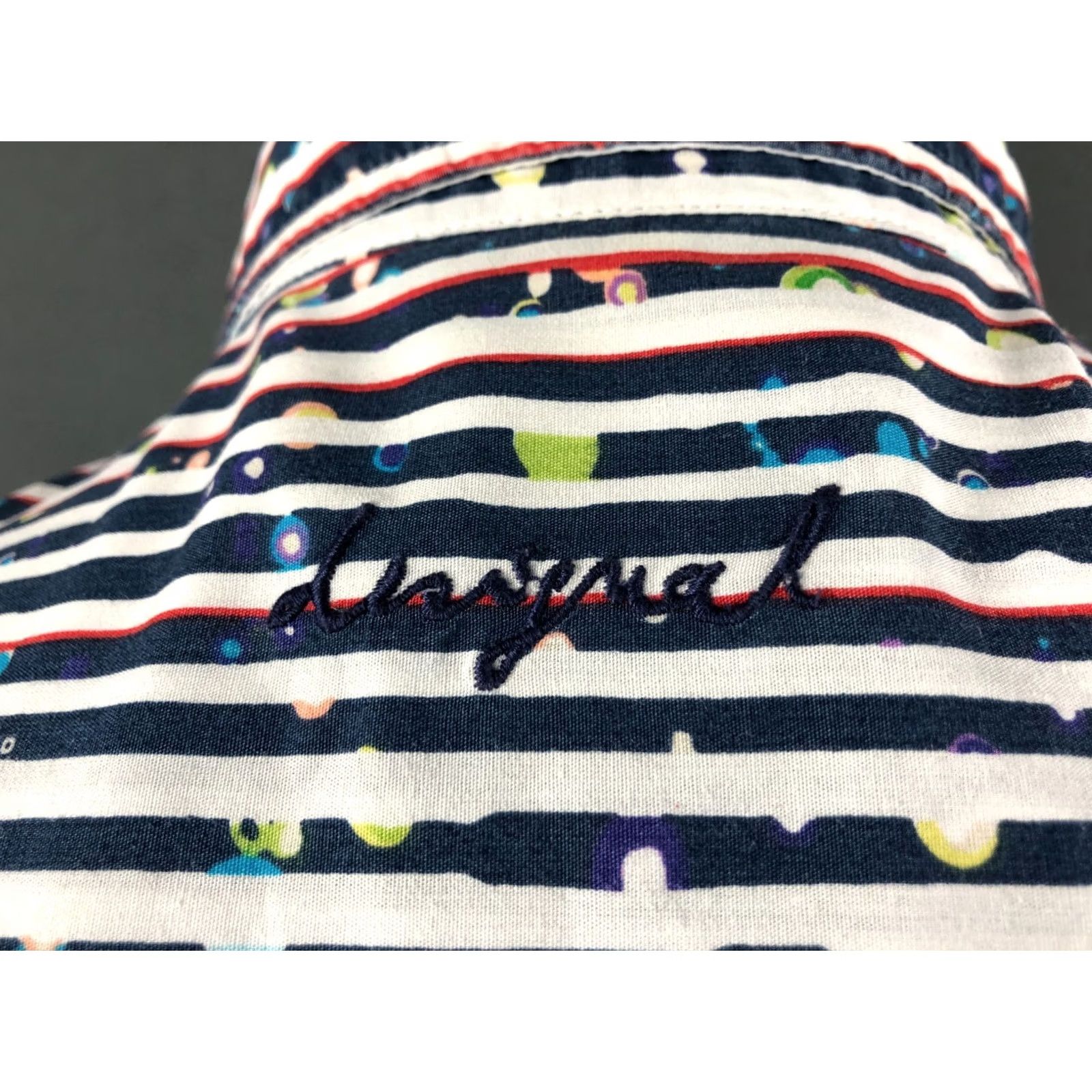 Desigual Desigual Mens Shirt Multicolor Cotton Striped Long Sleeve Button-Up Casual Adult L Size US L / EU 52-54 / 3 - 6 Thumbnail