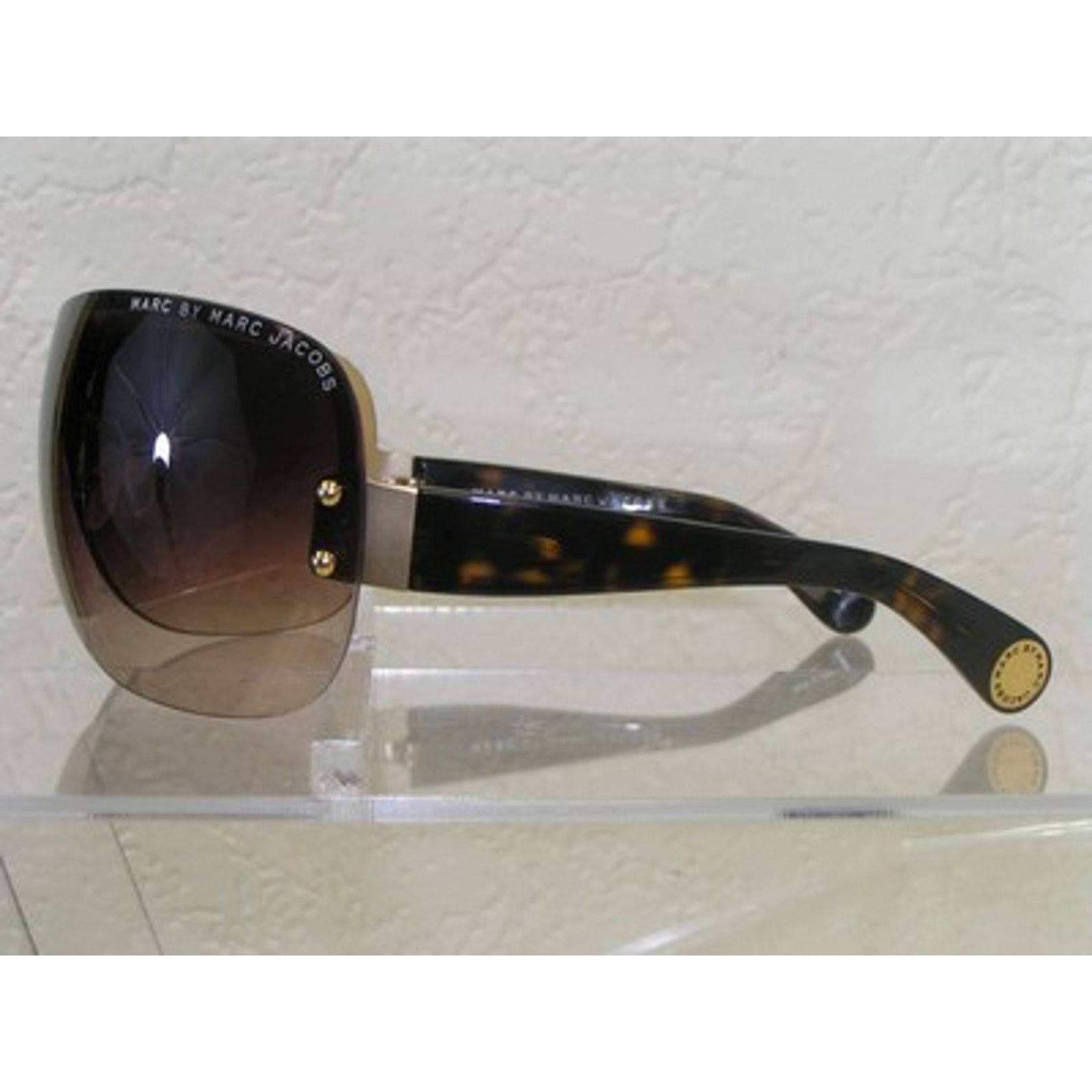Marc by Marc Jacobs NEW MARC JACOBS BROWN FRAMELESS SUB 94 WRAP SUNGLASSES Size ONE SIZE - 5 Thumbnail