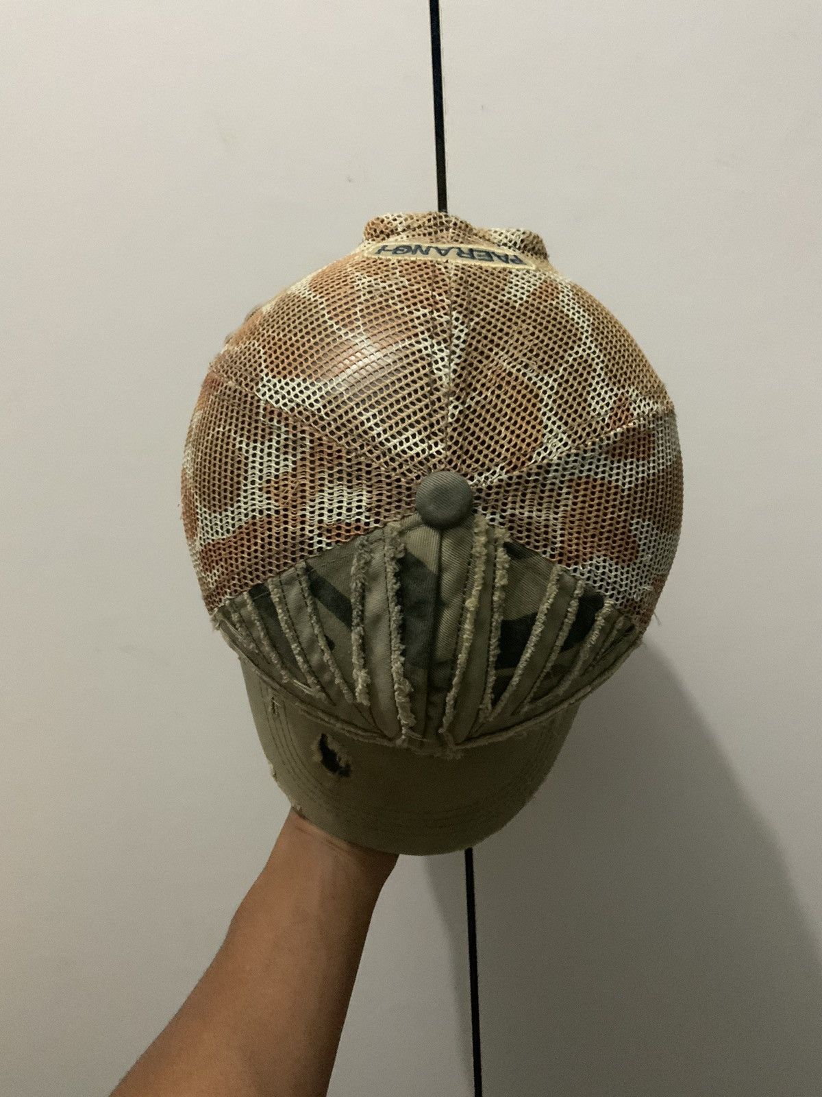 If Six Was Nine Paerang-i Distressed Camo Trucker Hat Size ONE SIZE - 6 Thumbnail