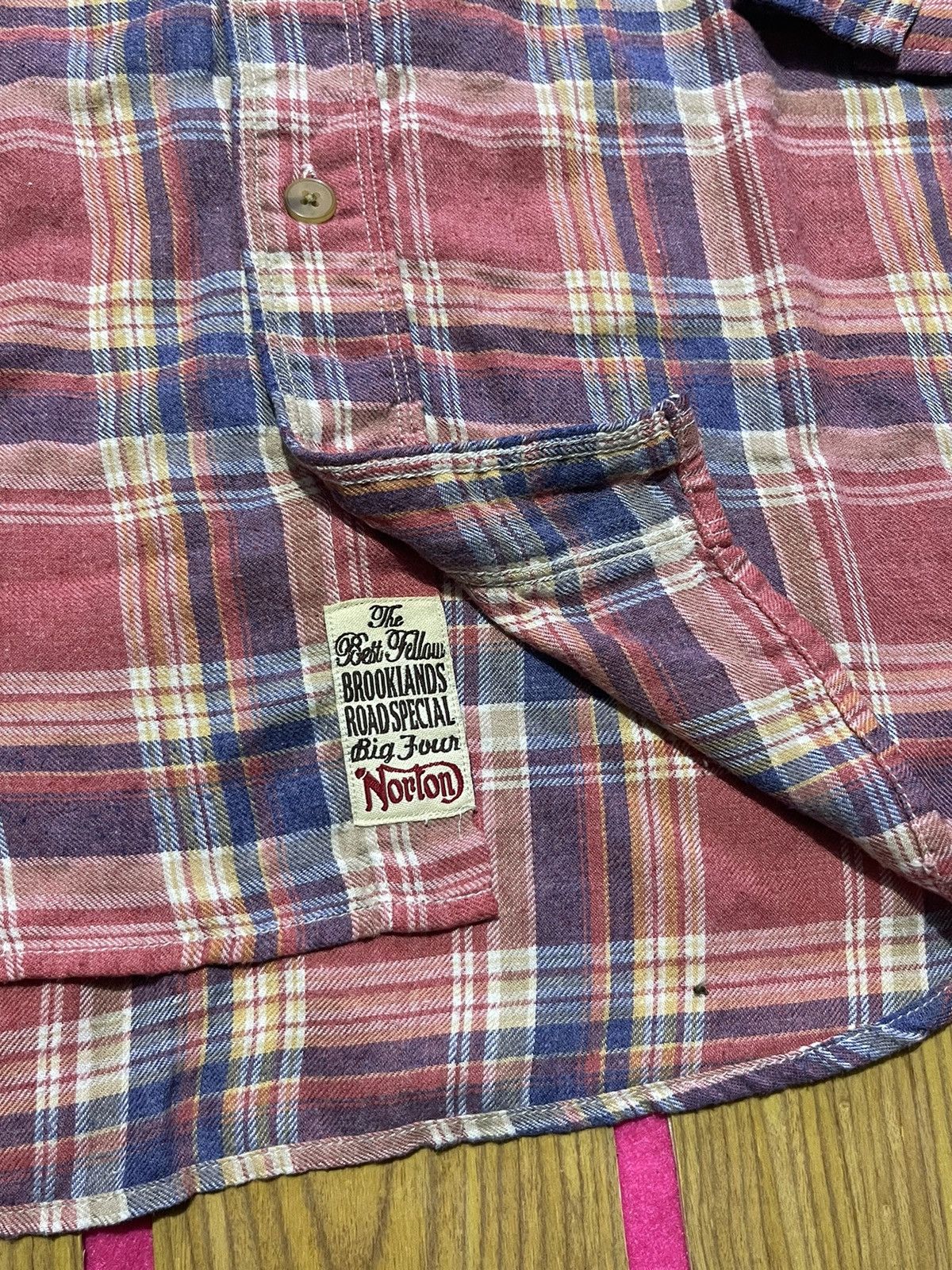 If Six Was Nine VINTAGE Y2K NORTON long sleeve shirt full embroidery writing Size US M / EU 48-50 / 2 - 9 Thumbnail