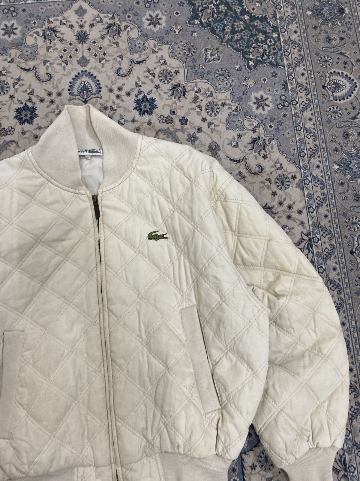 Lacoste VINTAGE 80s LACOSTE QUILTED BOMBER JACKET ZIPPER WINTER Size US S / EU 44-46 / 1 - 4 Thumbnail