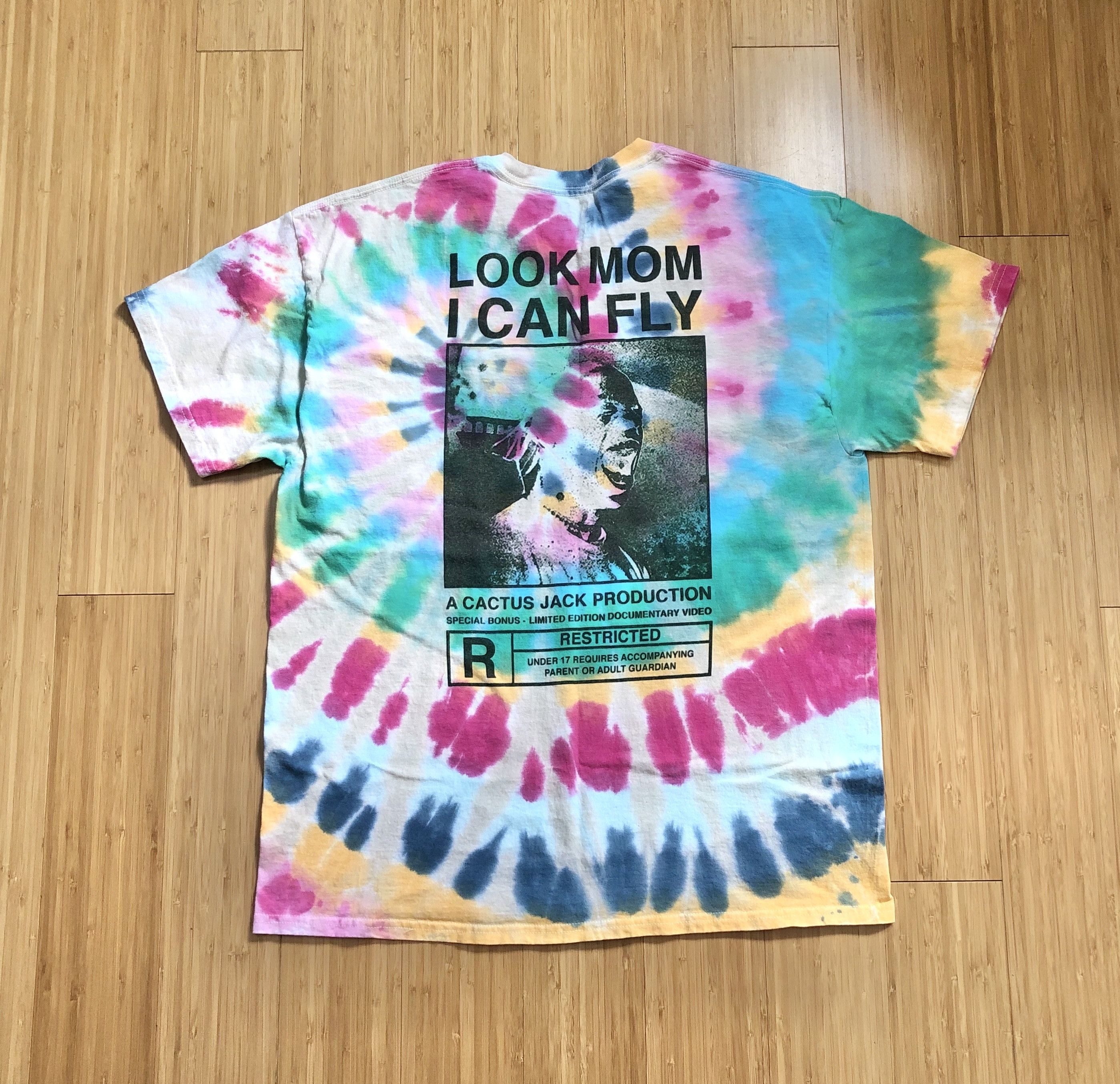 Travis Scott Look mom I can fly tie dye shirt Size US XL / EU 56 / 4 - 2 Thumbnail