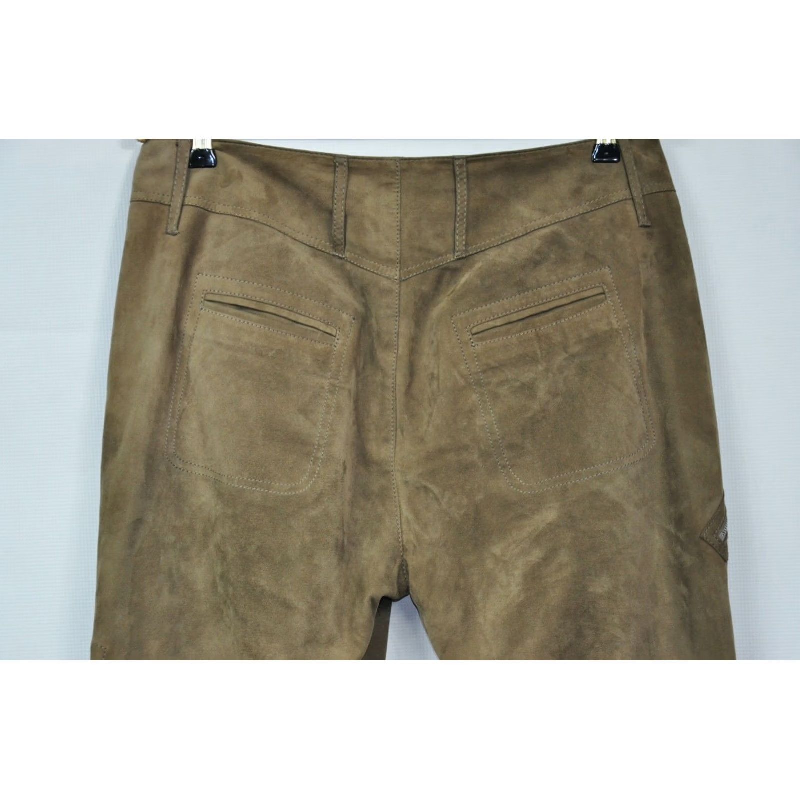 Vintage Arma Leather Pants Women's Wide-Leg US 12 / UK 16 Brown Vintage? No, Very Good Leather Pants Arma Size 34" / US 12 / IT 48 - 5 Thumbnail