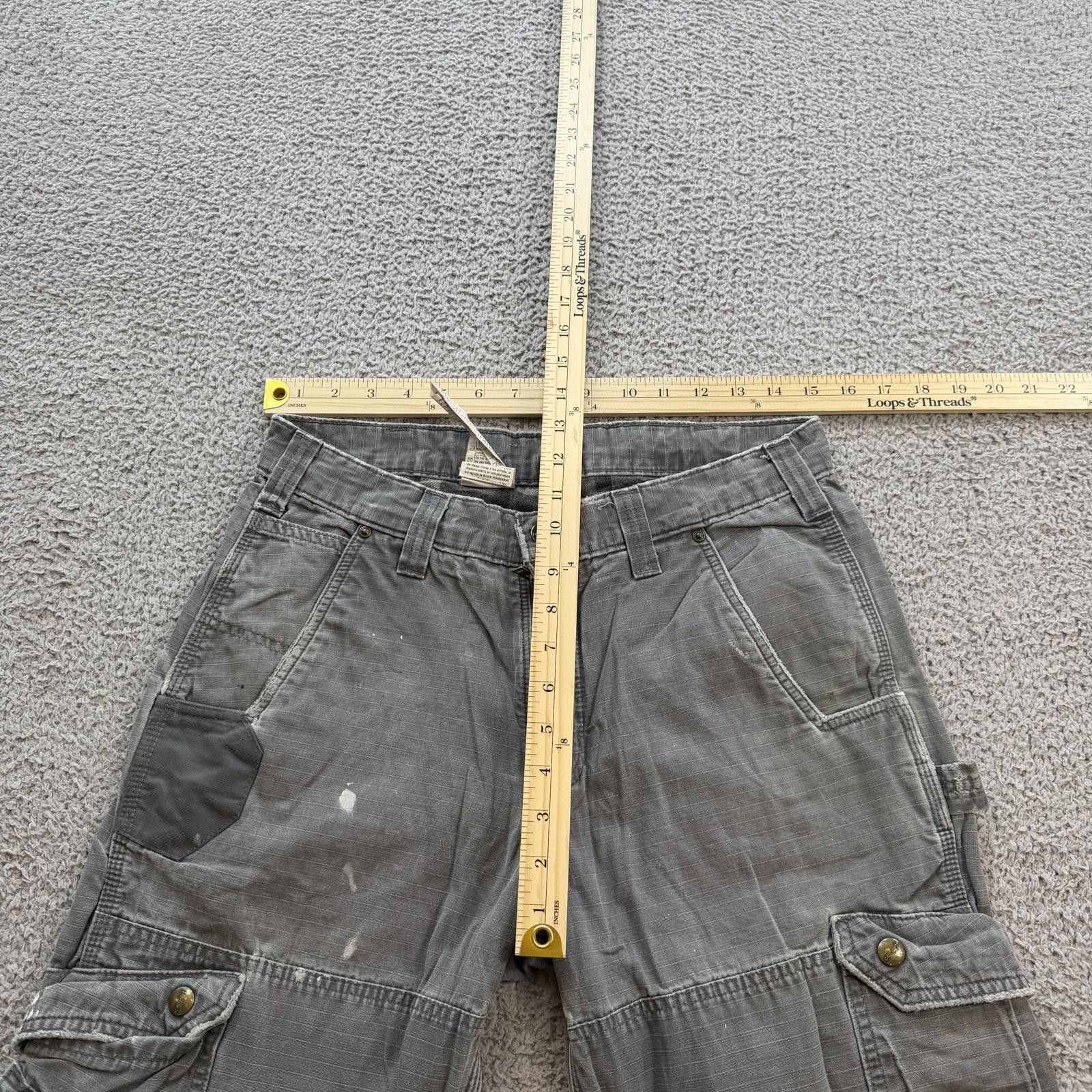 Carhartt Carhartt Double Knee Cargo Lined Pants 32x30 Grey Relaxed Size US 32 / EU 48 - 3 Thumbnail