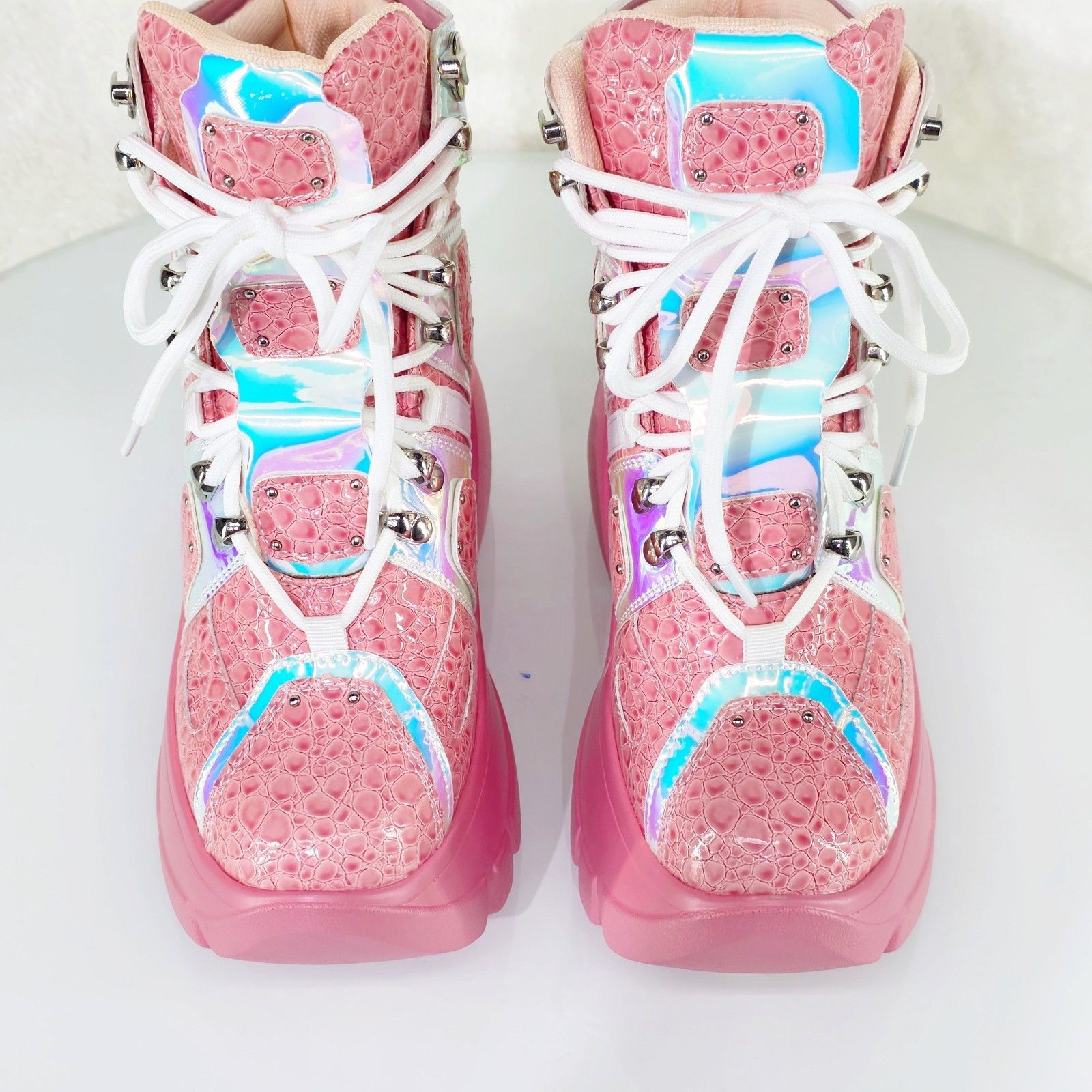 Other Passion Wang Pink Platform Sneaker Hidden Wedge Streetwear K Size US 9 / IT 39 - 5 Thumbnail