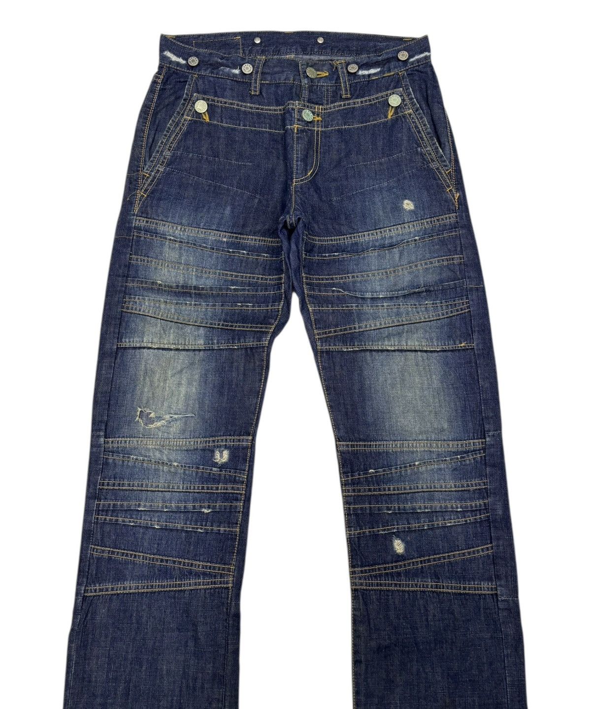 CABANE de ZUCCa CABANE DE ZUCCA KINKY PUNK STYLE DISTRESSED DENIM JEANS Size US 29 - 2 Thumbnail