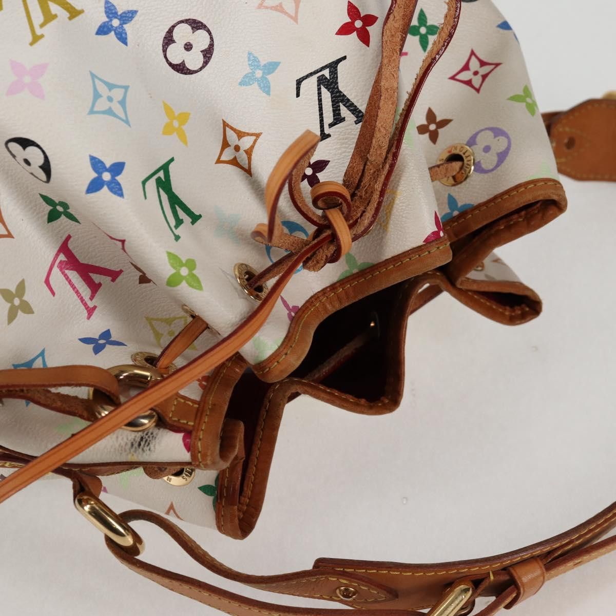 Louis Vuitton LOUIS VUITTON Monogram Multicolor Petit Noe Bag White M42229 Size ONE SIZE - 7 Thumbnail
