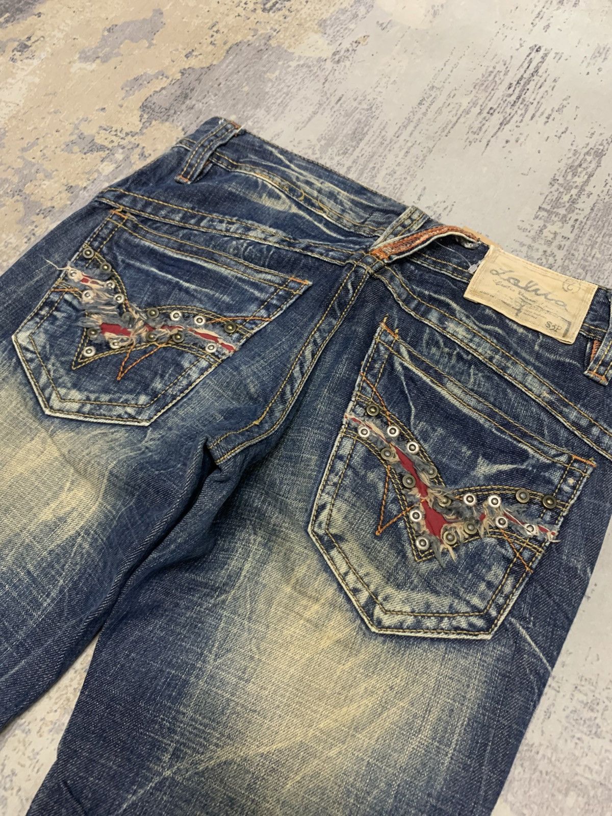 If Six Was Nine Vintage Flare Lolita Bell Bottom Jeans Size 31" - 9 Thumbnail