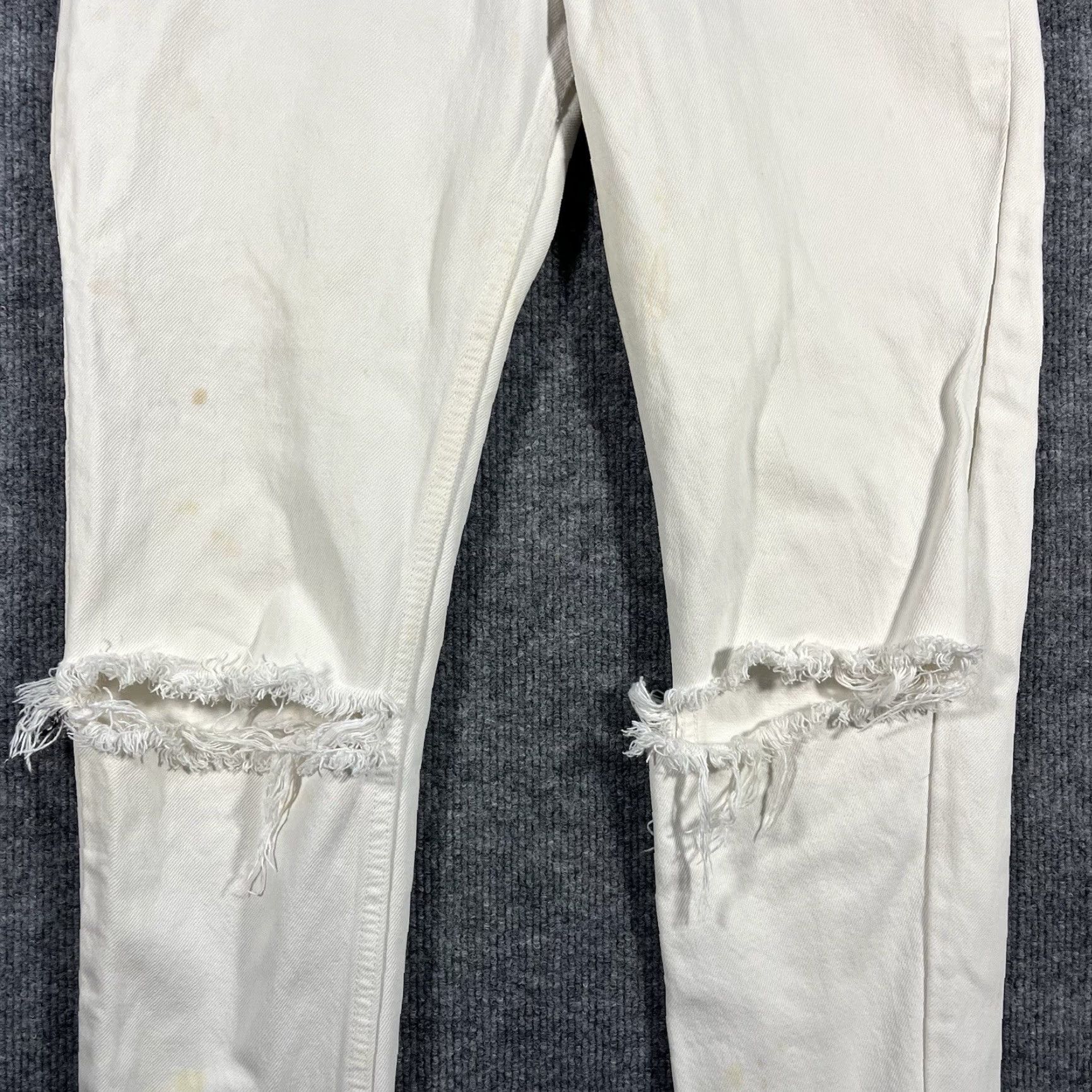 Levi's VINTAGE Levi's 517 Bootcut Jeans 90s White Juniors Size 7 Made in USA Cowboy Rodeo Rips Size US 7 / IT 37 - 3 Thumbnail