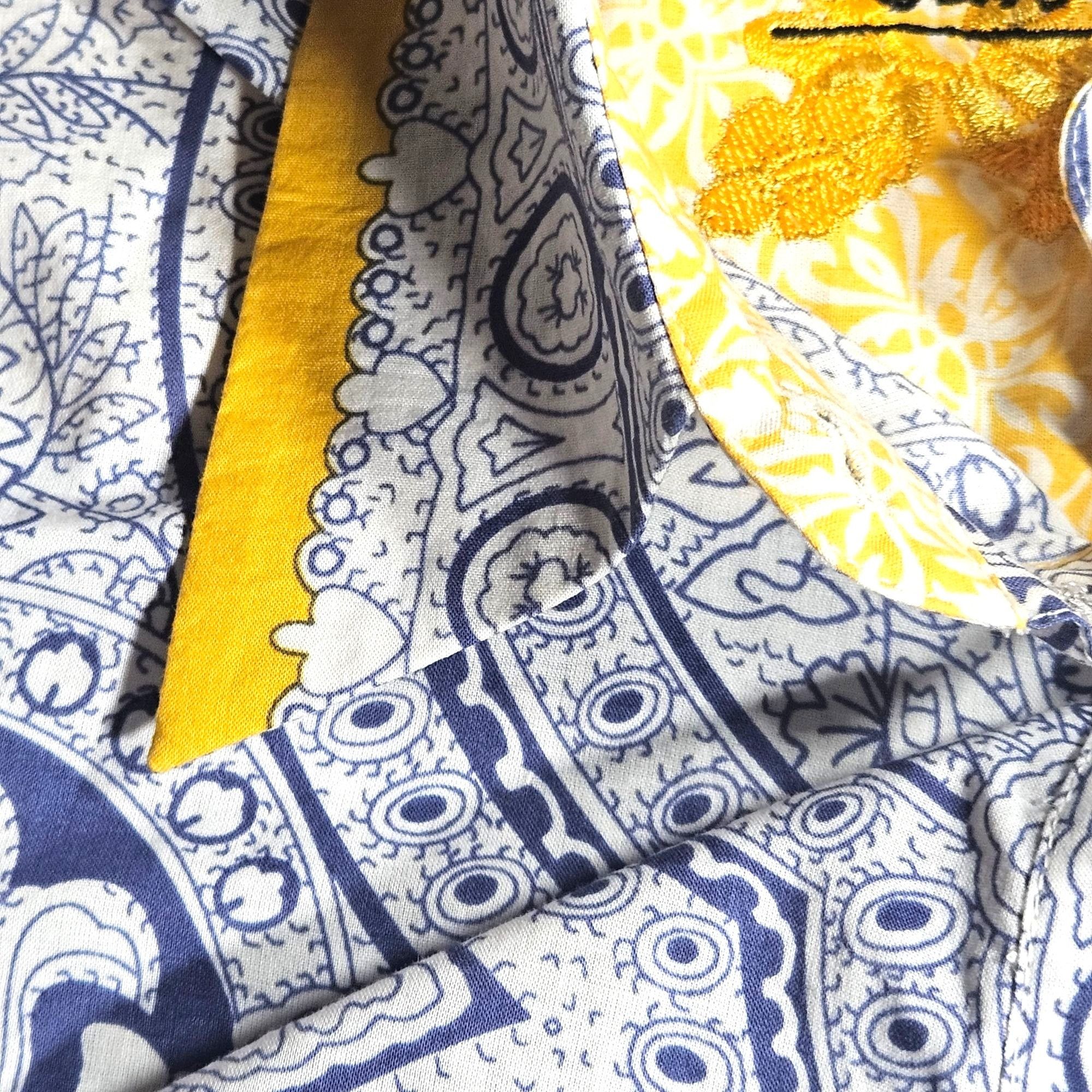 Robert Graham Robert Graham Women Shirt Yellow Blue M Boho Chic Gallery Co Size L / US 10 / IT 46 - 11 Thumbnail