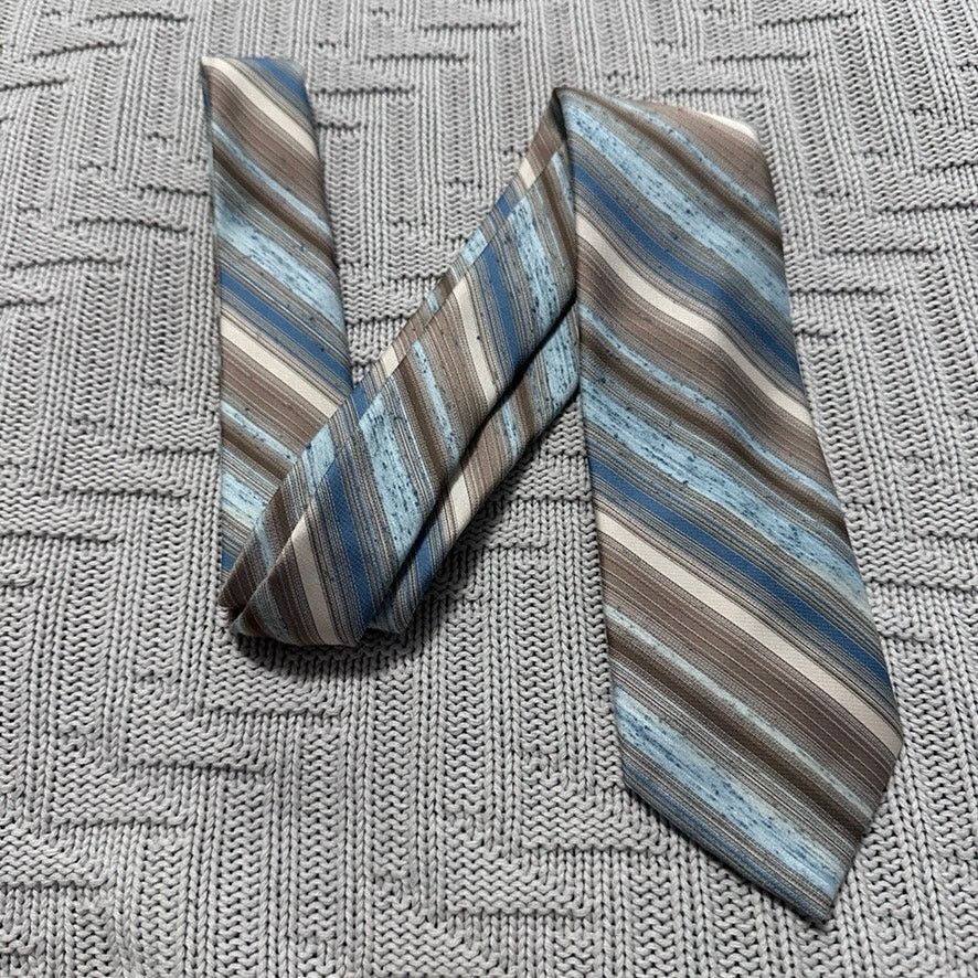 Oleg Cassini Vintage Oleg Cassini bronze and blue striped tie Size ONE SIZE - 1 Thumbnail