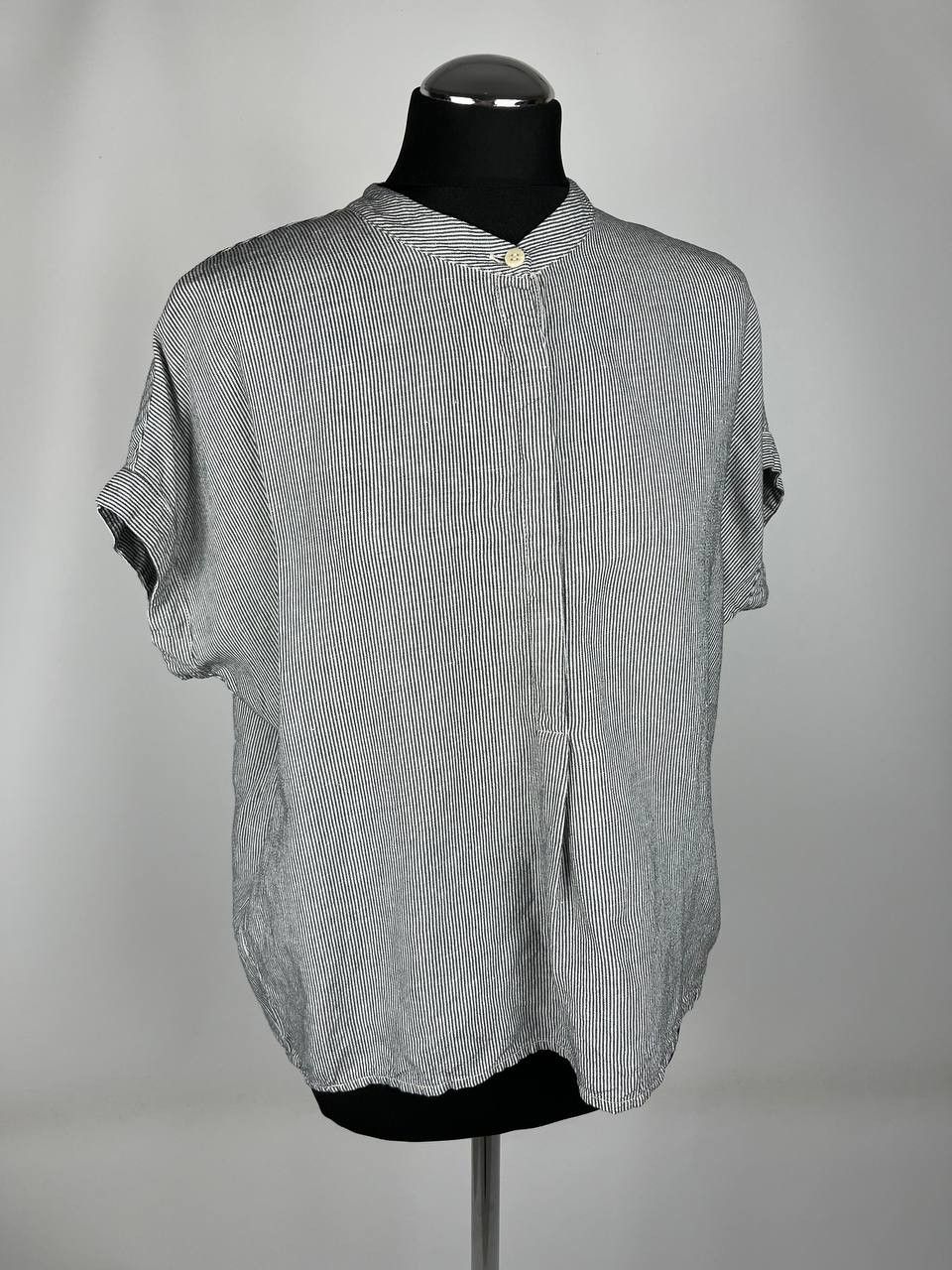 Freitag Freitag E383 Female Striped Blue Short Slivees Shirt Size S Size S / US 4 / IT 40 - 1 Thumbnail