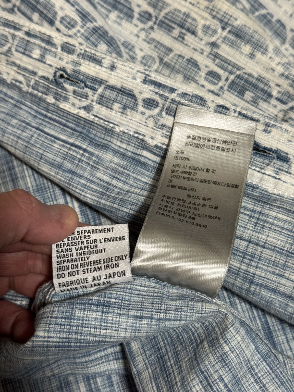 Dior 🔥2400$ Dior Oblique Kasuri Monogram Cotton Denim Overshirt Size US M / EU 48-50 / 2 - 13 Thumbnail