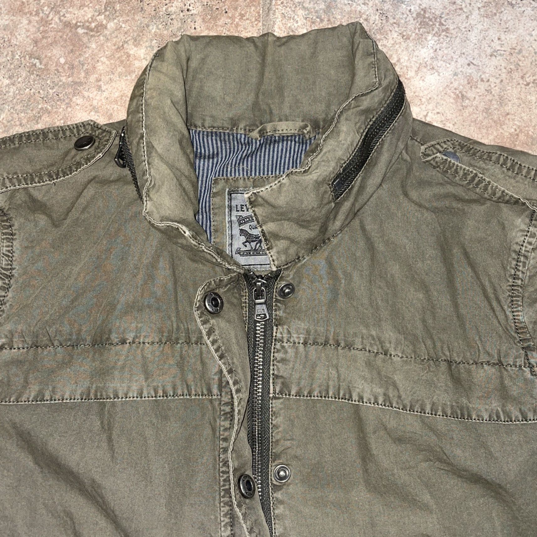 Levi's Levi's Jacket Olive Green Full Zip Womens Size M Military Style Size M / US 6-8 / IT 42-44 - 2 Thumbnail