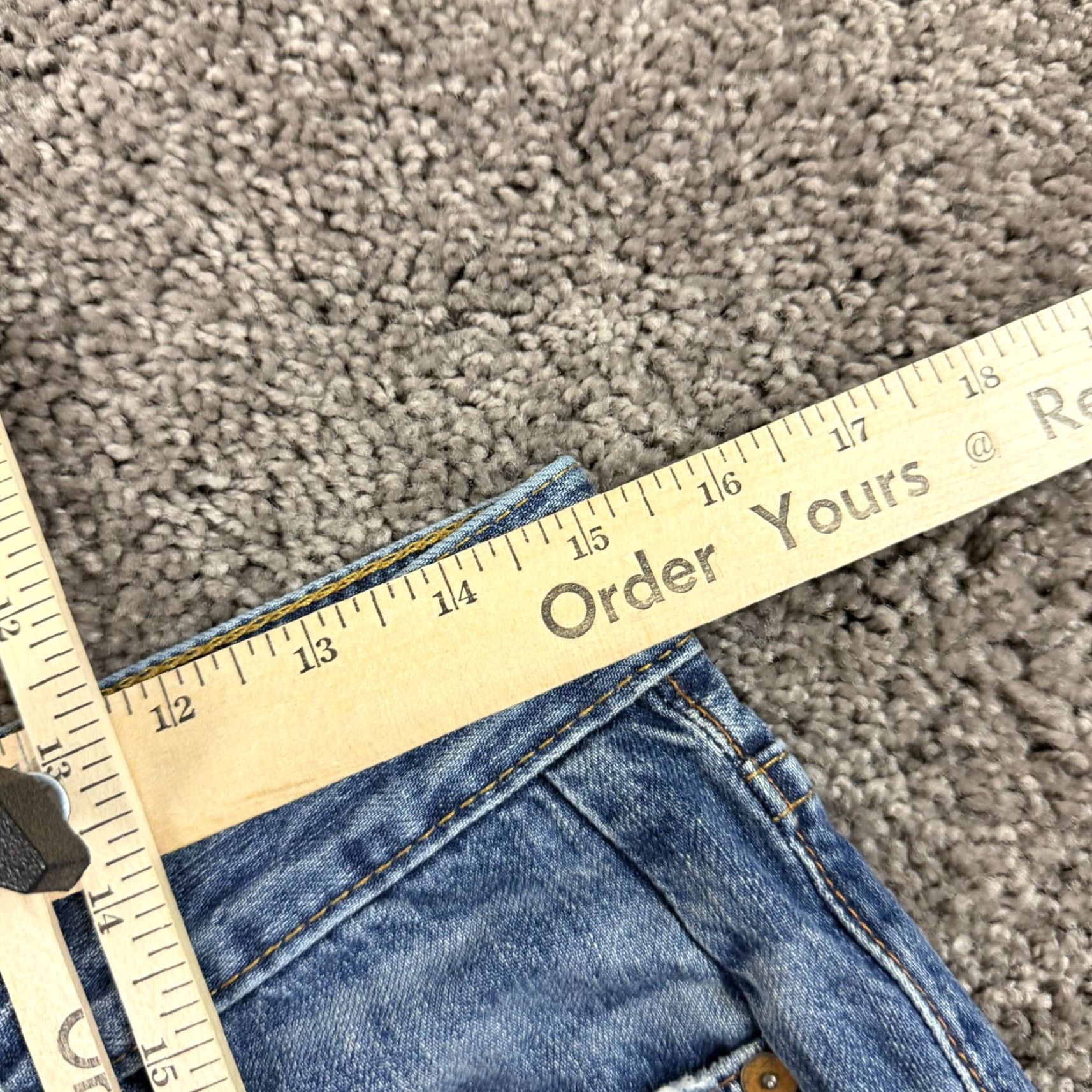 Denime AG Adriano Goldschmied Jeans Women Skinny Beau 26 Distressed Denim Blue 29x28 Regular Rise Mid Slouchy Inseam 28 Jeans Size 26" / US 2 / IT 38 - 5 Thumbnail