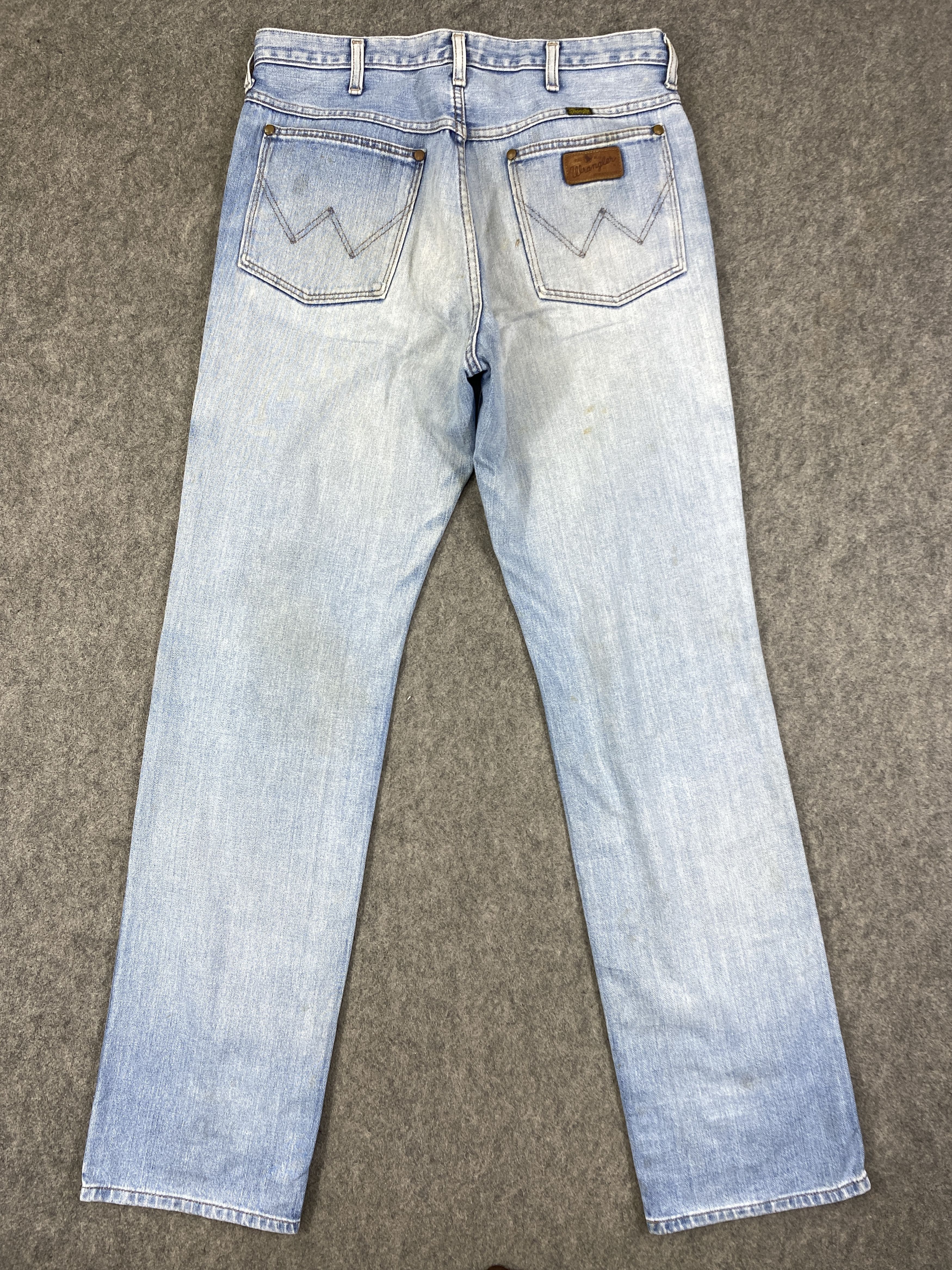 Japanese Brand Light Blue Wash Vintage Wrangler Jeans 33x33.5 - JN3330 Size US 33 - 2 Thumbnail