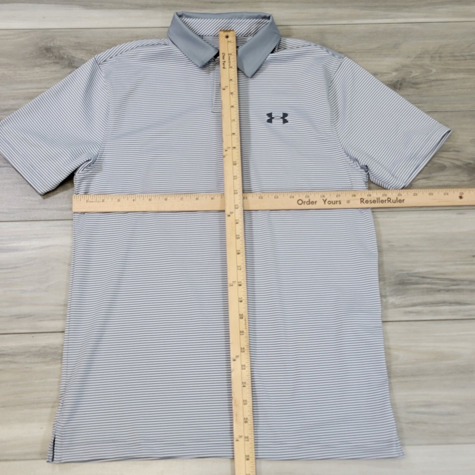 Under Armour Under Armour Polo Shirt Men's Small Gray Stripe Size US S / EU 44-46 / 1 - 5 Thumbnail