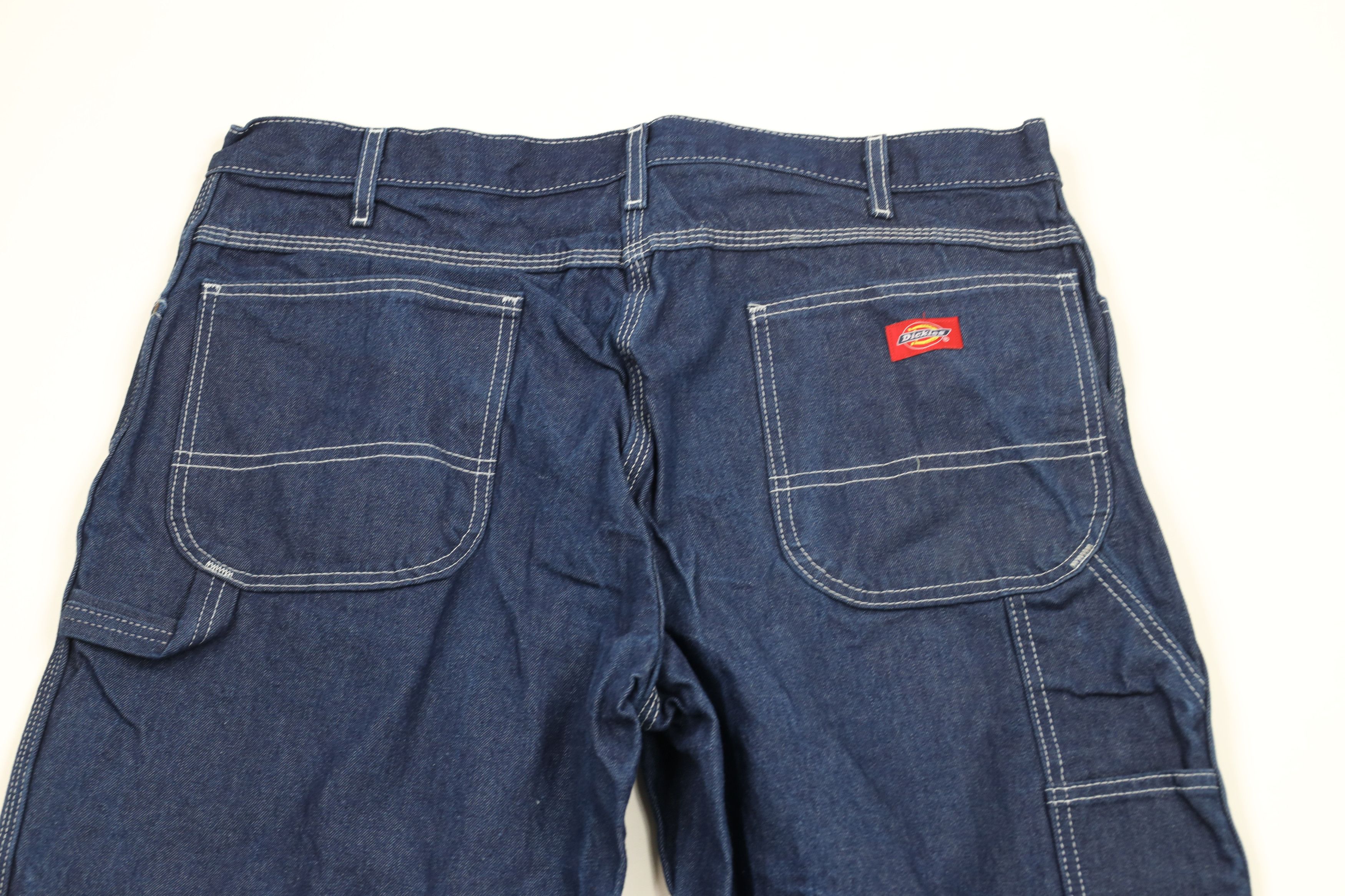 Dickies × Vintage Vintage Y2K Dickies Wide Leg Dungaree Denim Jeans Blue Size US 38 / EU 54 - 11 Thumbnail
