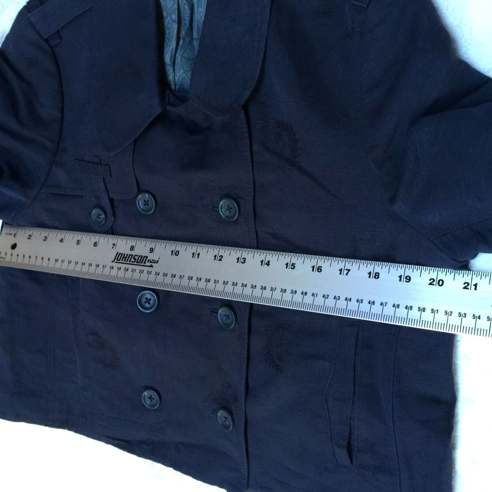 Doublet Edun Womens Double Breasted Cropped Blazer Jacket L Blue Long Sleeve Casual Shirt Mens Womens Girls not applicable Size L / US 10 / IT 46 - 5 Thumbnail