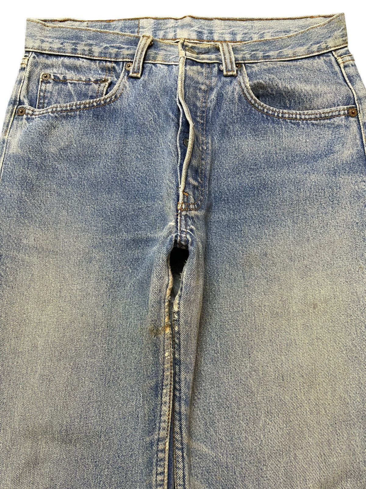 Levi's Vintage 80s Levis 501 Mud Wash Distress Style Jeans Size US 30 / EU 46 - 3 Thumbnail