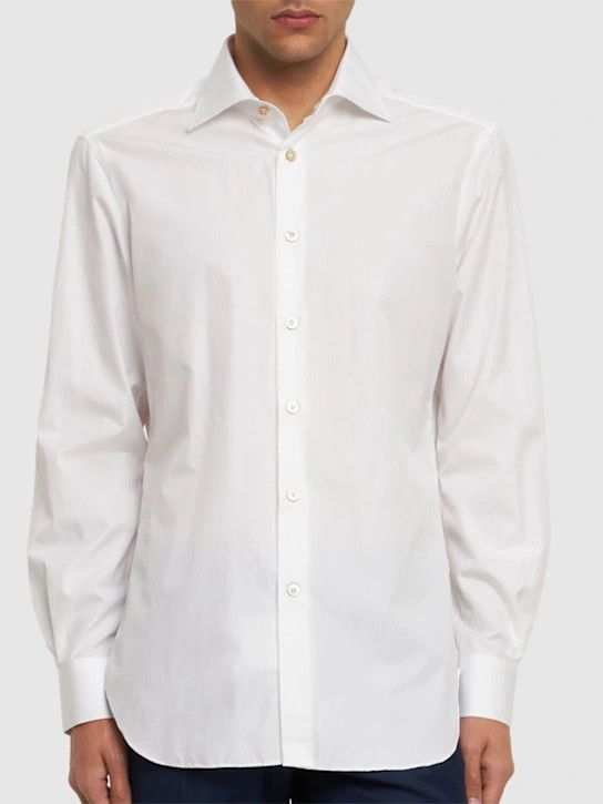 Kiton o1lsvrm0425 Cotton Shirt in White Size US XL / EU 56 / 4 - 3 Thumbnail