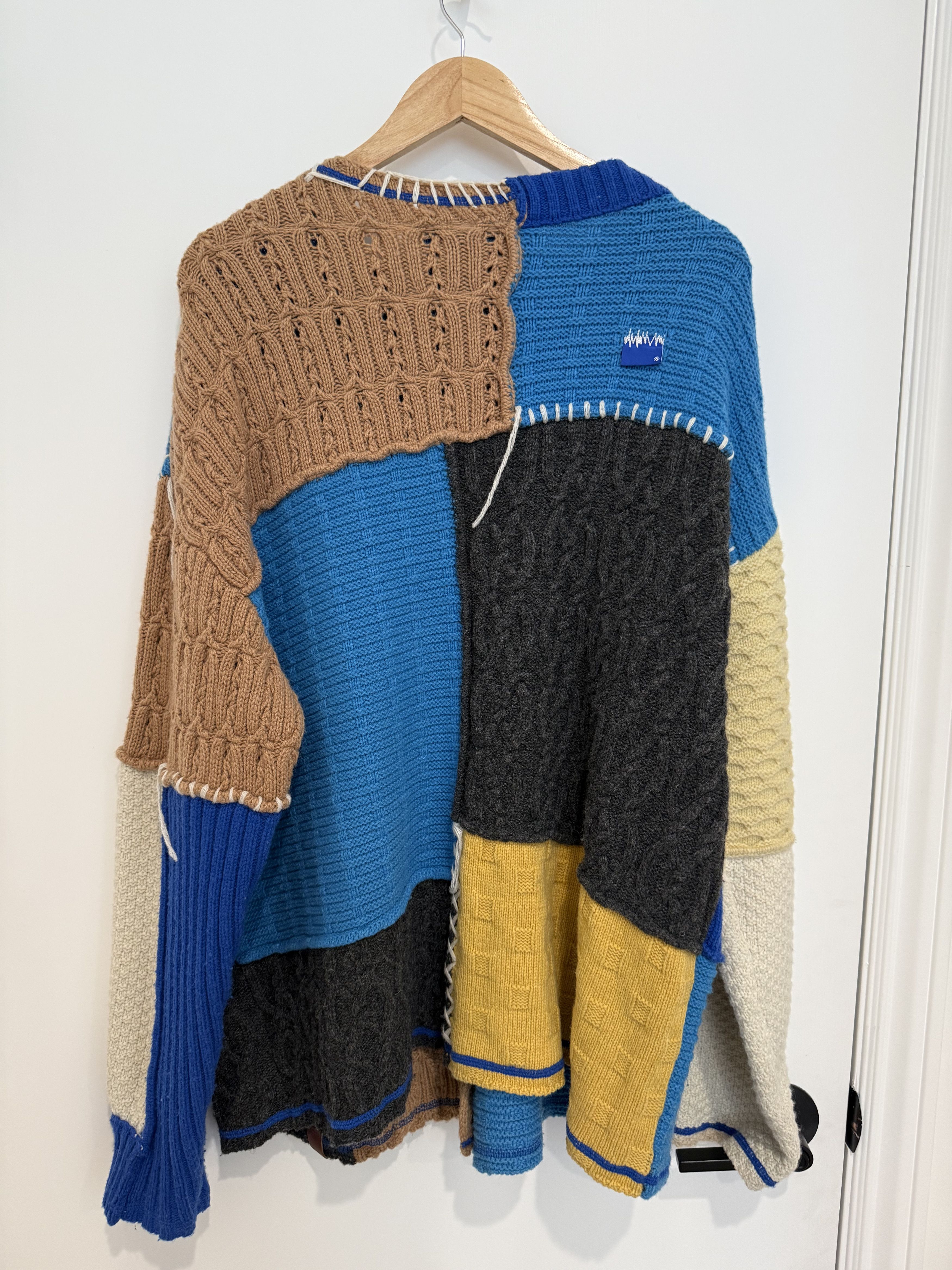 Ader Error × Zara ADER error x Zara Oversized Patchwork Knit Cardigan Size XL / US 12-14 / IT 48-50 - 2 Thumbnail