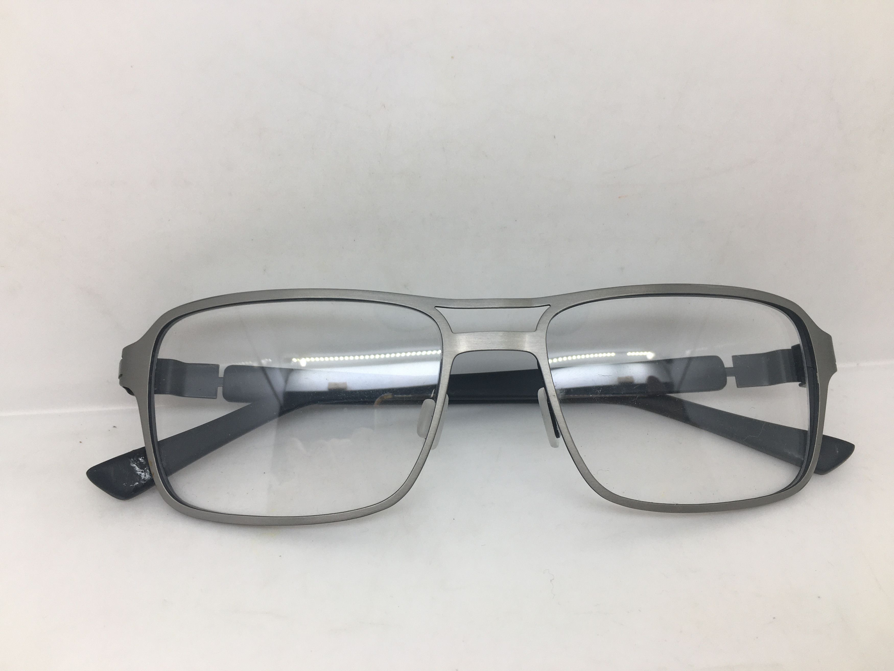 Other Grey Silver Alloy Aviator Eyeglasses Frame Pilot Size ONE SIZE - 6 Thumbnail