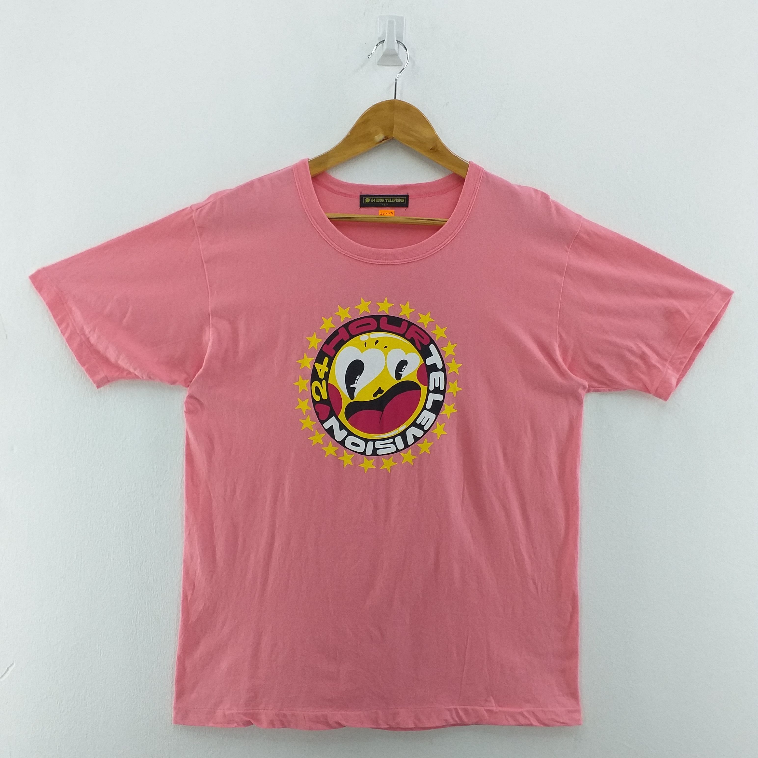 image of 24 Hour Television Takashi Murakami Tshirt -F057 in Pink, Men's (Size Medium)
