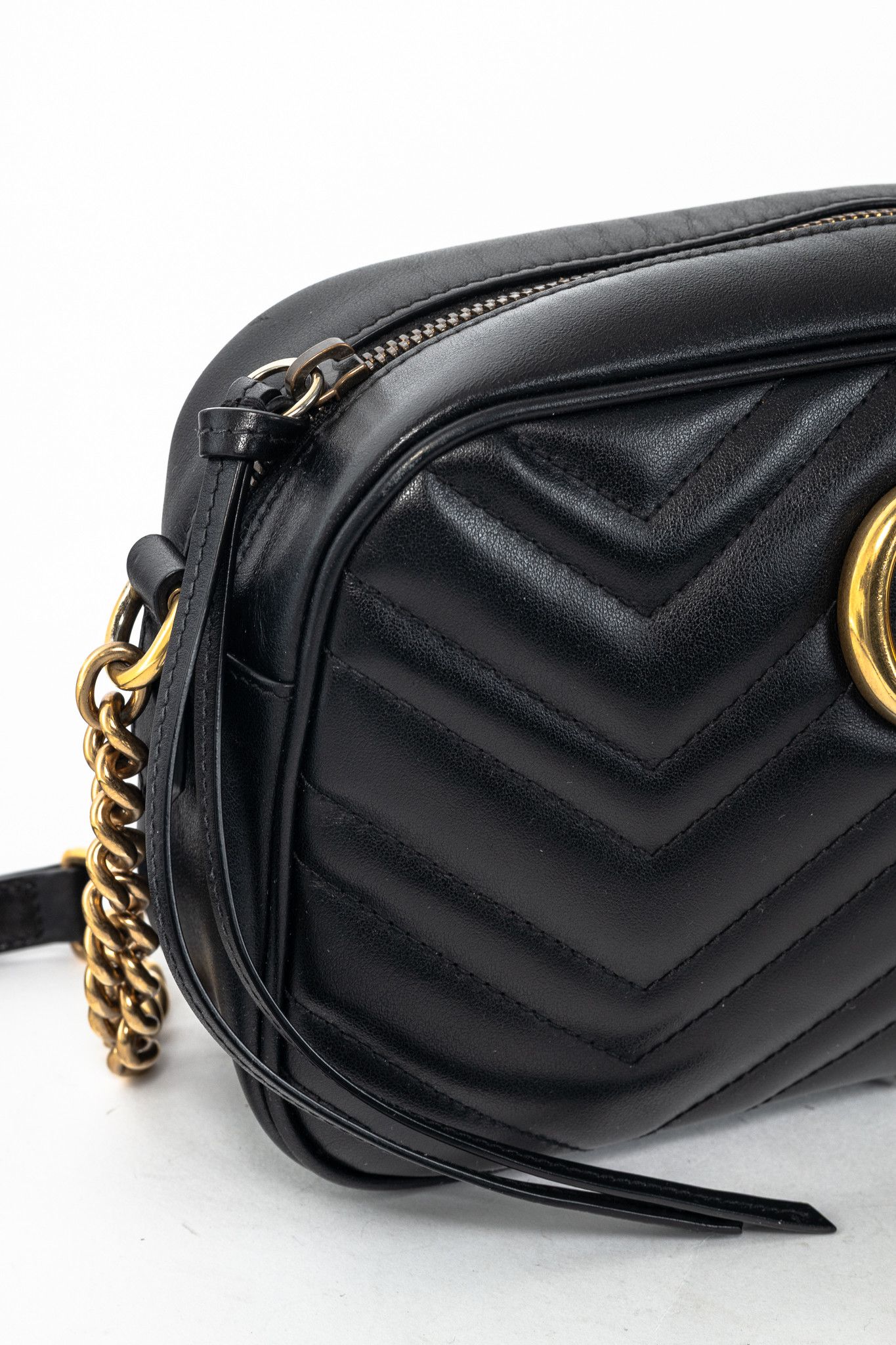 Gucci Gucci GG Marmont Small Black Matelassé Shoulder Bag Size ONE SIZE - 10 Thumbnail