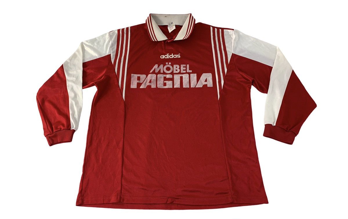 Adidas 90s Adidas Trifoil Tricot Mobel Pagnia Red Jerseys Printed Size US XL / EU 56 / 4 - 1 Thumbnail