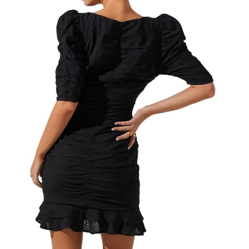 ASTR The Label ASTR The Label Loiza Ruched Mini Dress in Black, Size S Size S / US 4 / IT 40 - 2 Thumbnail