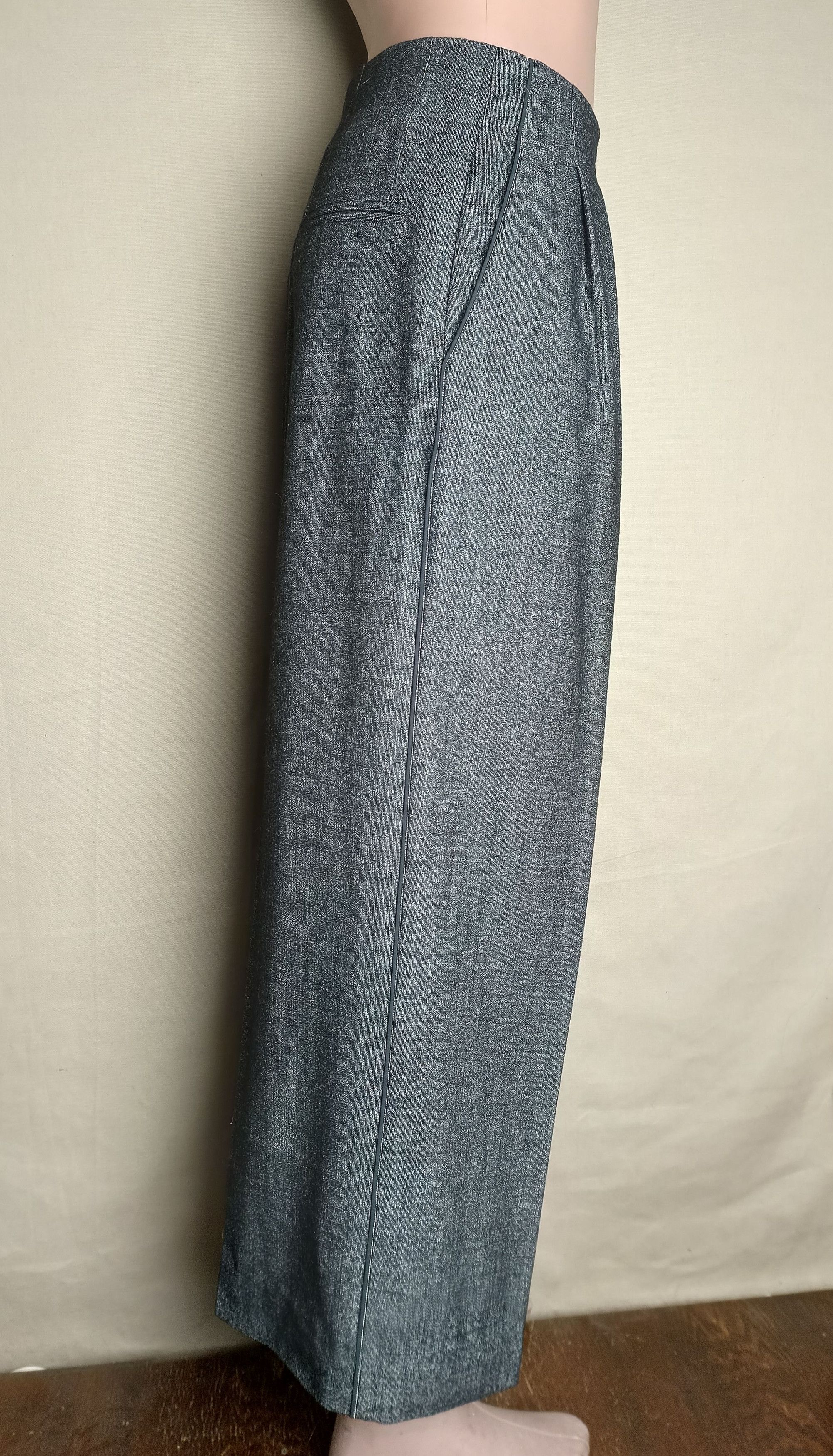 Fabiana Filippi Fabiana Filippi Merino Wool Silk Wide Leg Pants Size XXS Size 26" / US 2 / IT 38 - 4 Thumbnail