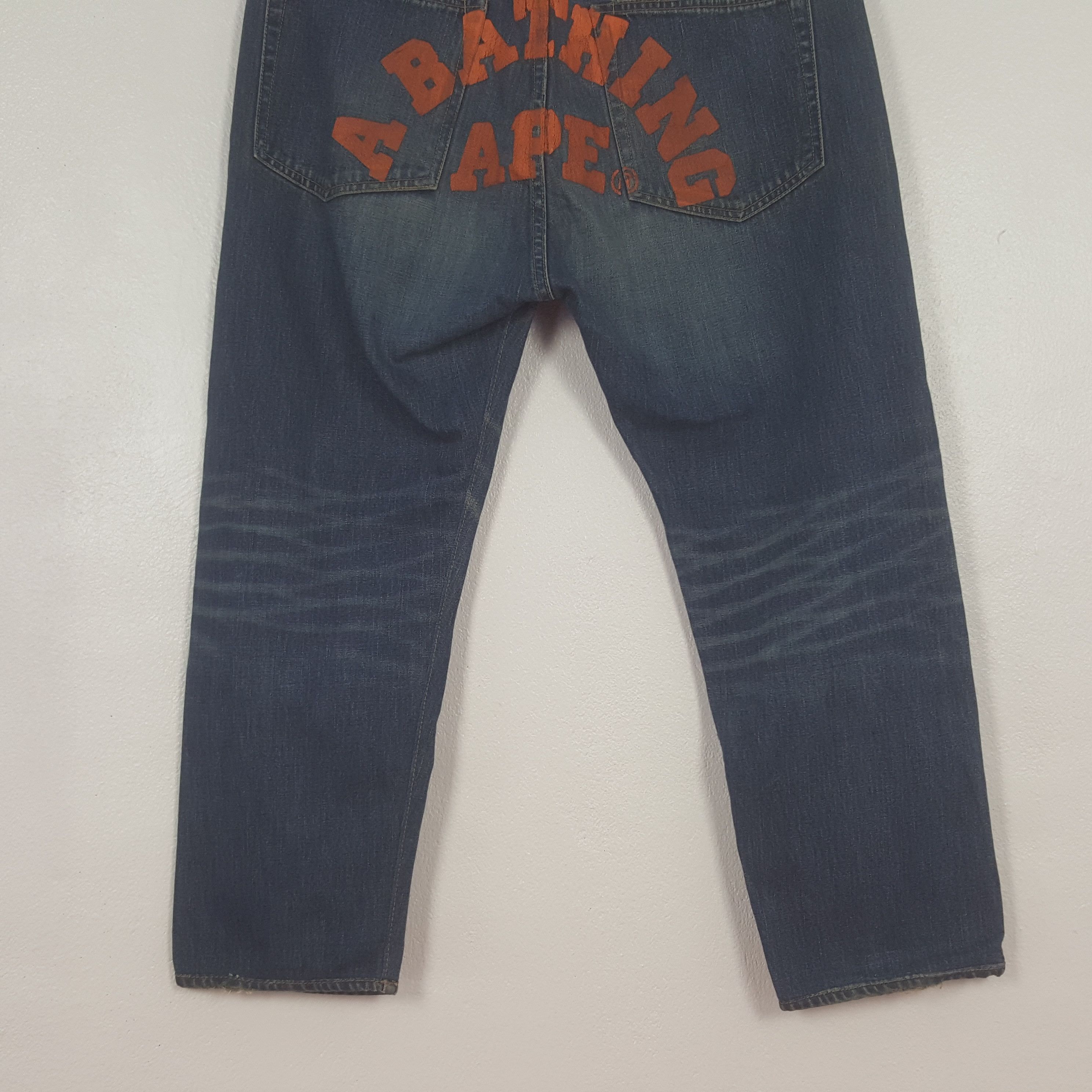 Bape Vintage A Bathing Ape Denim Jeans Size US 36 / EU 52 - 6 Thumbnail