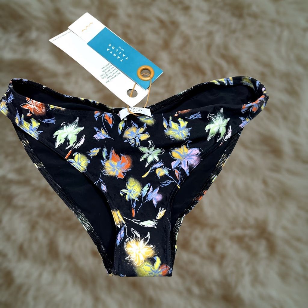 Tanya Taylor Tanya Taylor Swim Orelia Bikini Bottom Black S NWT MSRP 95 Women Recycled Polyamide Bikini Bottom Size 28" / US 6 / IT 42 - 1 Thumbnail