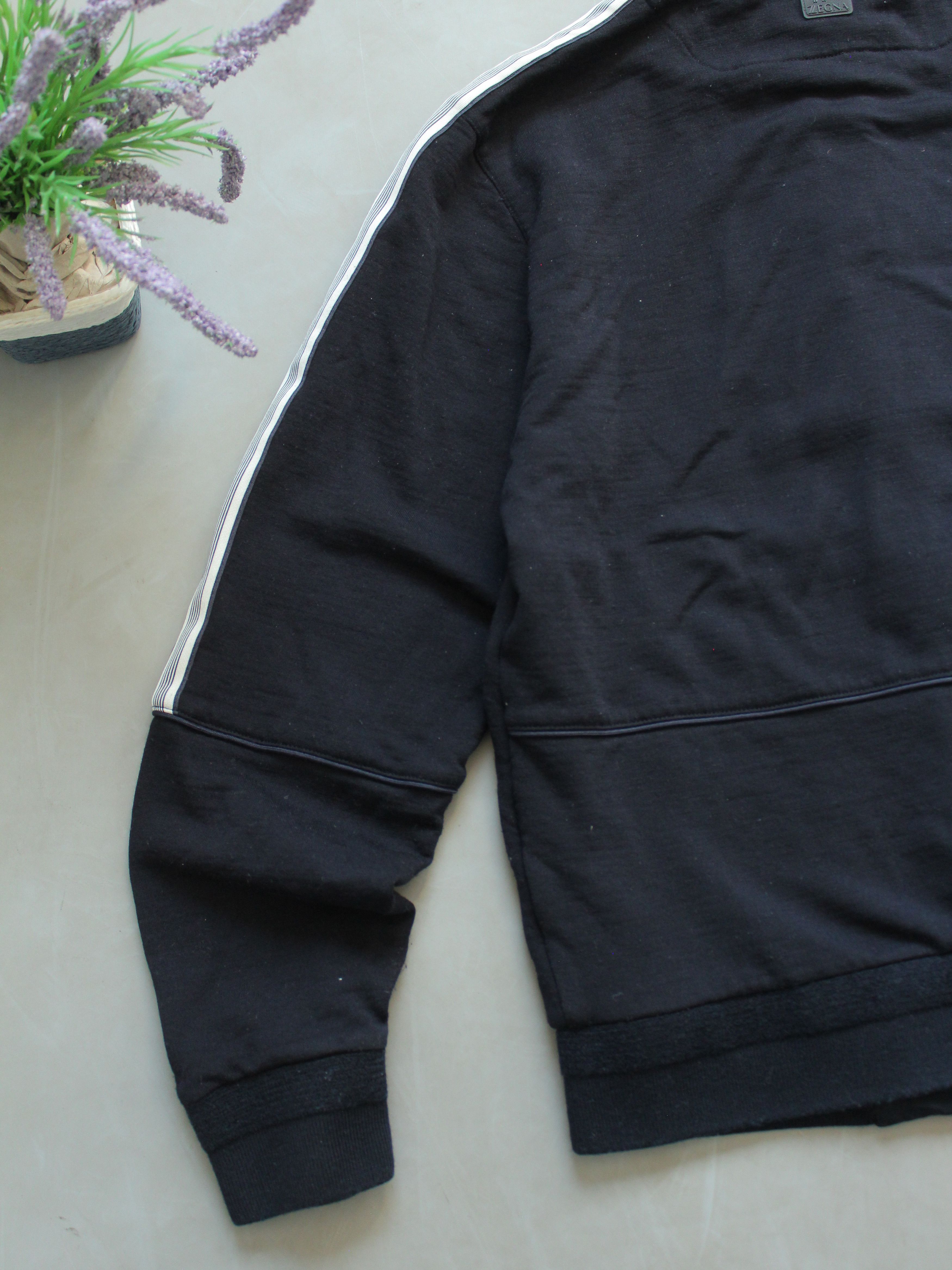 Ermenegildo Zegna × Z Zegna Tech Merino Zegna Zip Wool Jacket S-M Navy Blue Size US M / EU 48-50 / 2 - 11 Thumbnail