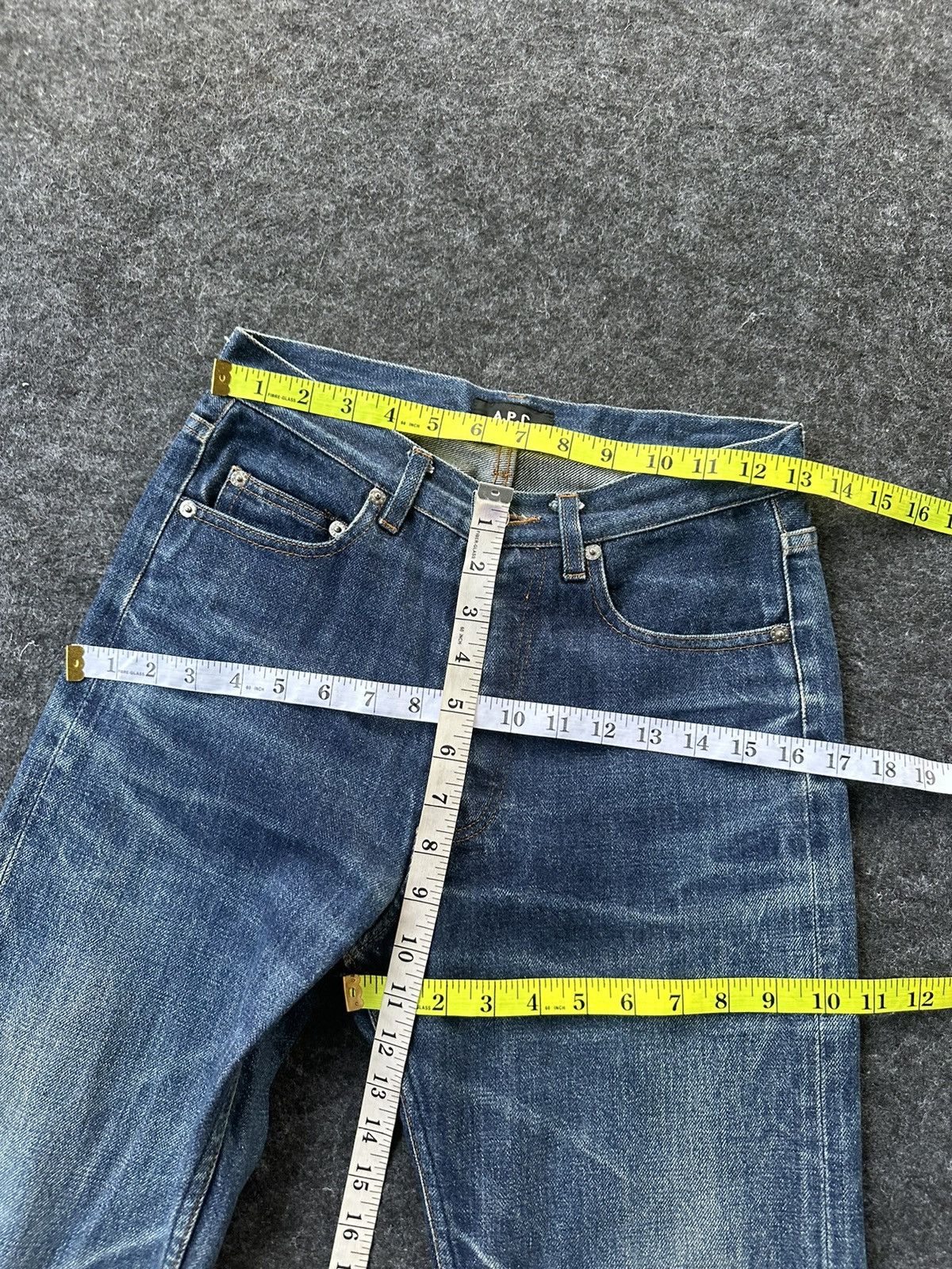 A.P.C. Vintage APC Selvedge Distressed Denim Waist 26 D379 Size US 26 / EU 42 - 7 Thumbnail