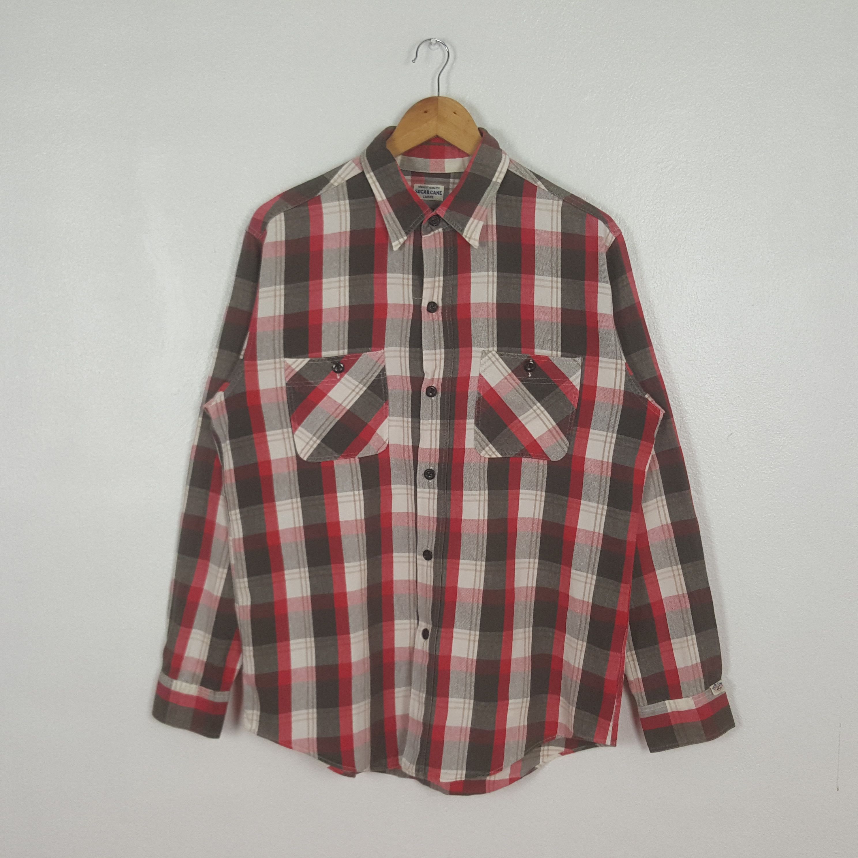 Sugar Cane Vintage Sugar Cane Japanese Flannel Shirt Button Up C319N56 Size US L / EU 52-54 / 3 - 1 Thumbnail