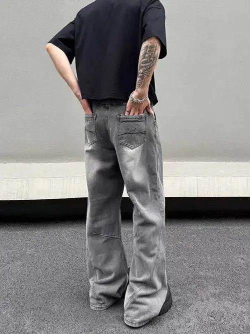 Japanese Brand VIBE Vintage washed straight leg baggy jeans Size US 34 / EU 50 - 2 Thumbnail