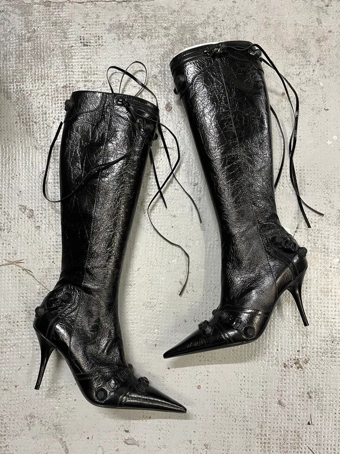Balenciaga Balenciaga City Cagole 90 Black Heels Boots Size US 7 / IT 37 - 3 Thumbnail