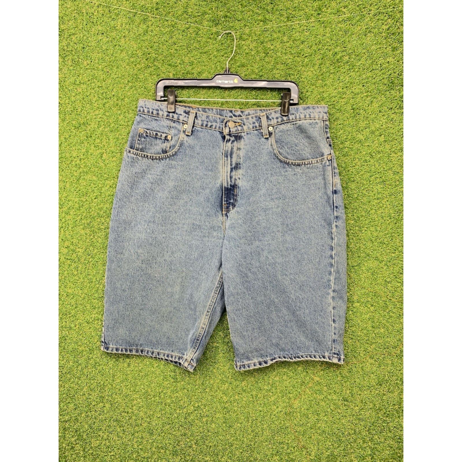 Polo Ralph Lauren VINTAGE Polo Ralph Lauren Denim Shorts Men 38 Baggy Y2K 90s Skater Wide Leg Blue USA Jean Shorts Mens 38 Baggy 90s Y2K Polo Ralph Lauren Jeans Shorts Size US M / EU 48-50 / 2 - 2 Thumbnail