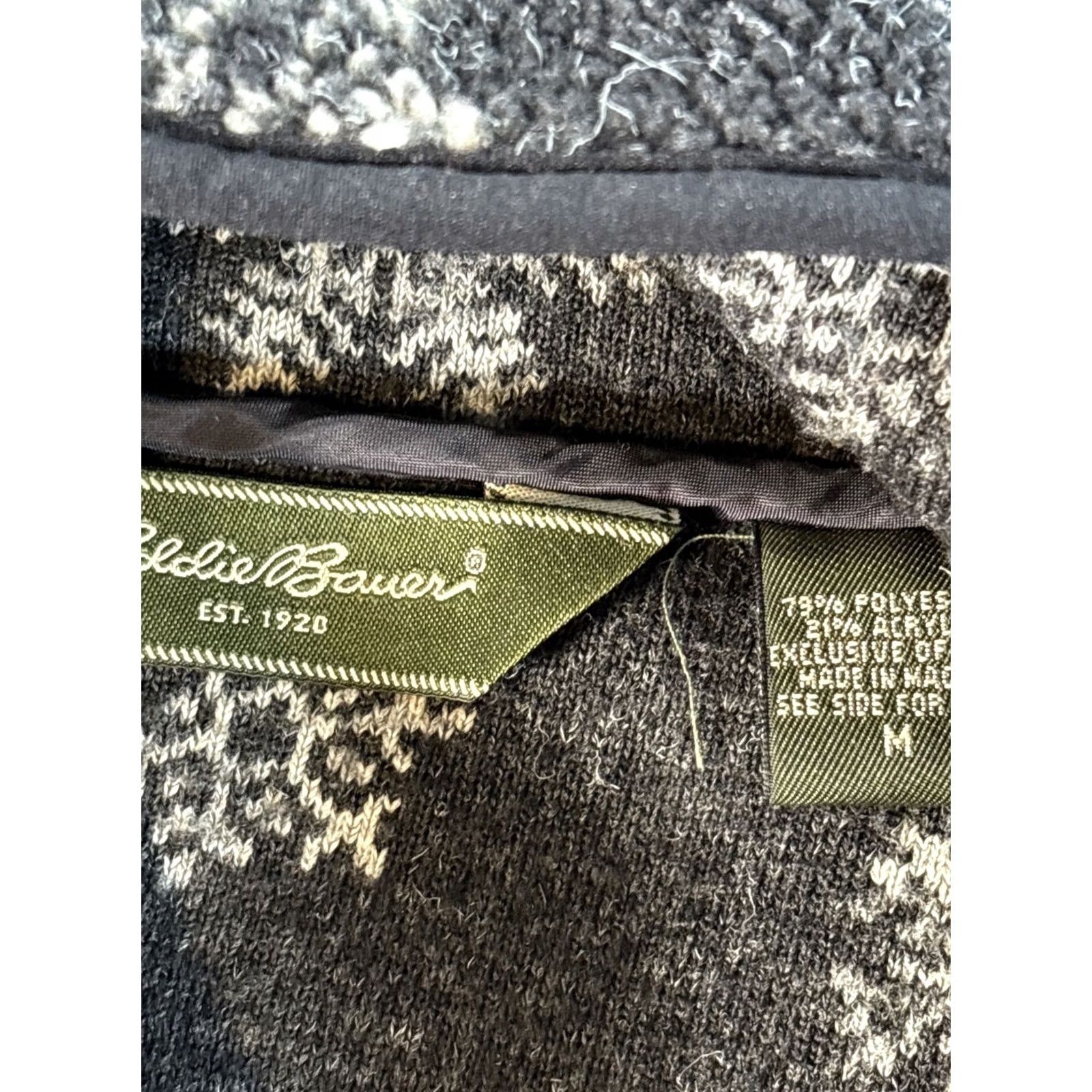 Eddie Bauer VINTAGE Eddie Bauer Full Zip Fleece Jacket Women's M Gray Size M / US 6-8 / IT 42-44 - 4 Thumbnail