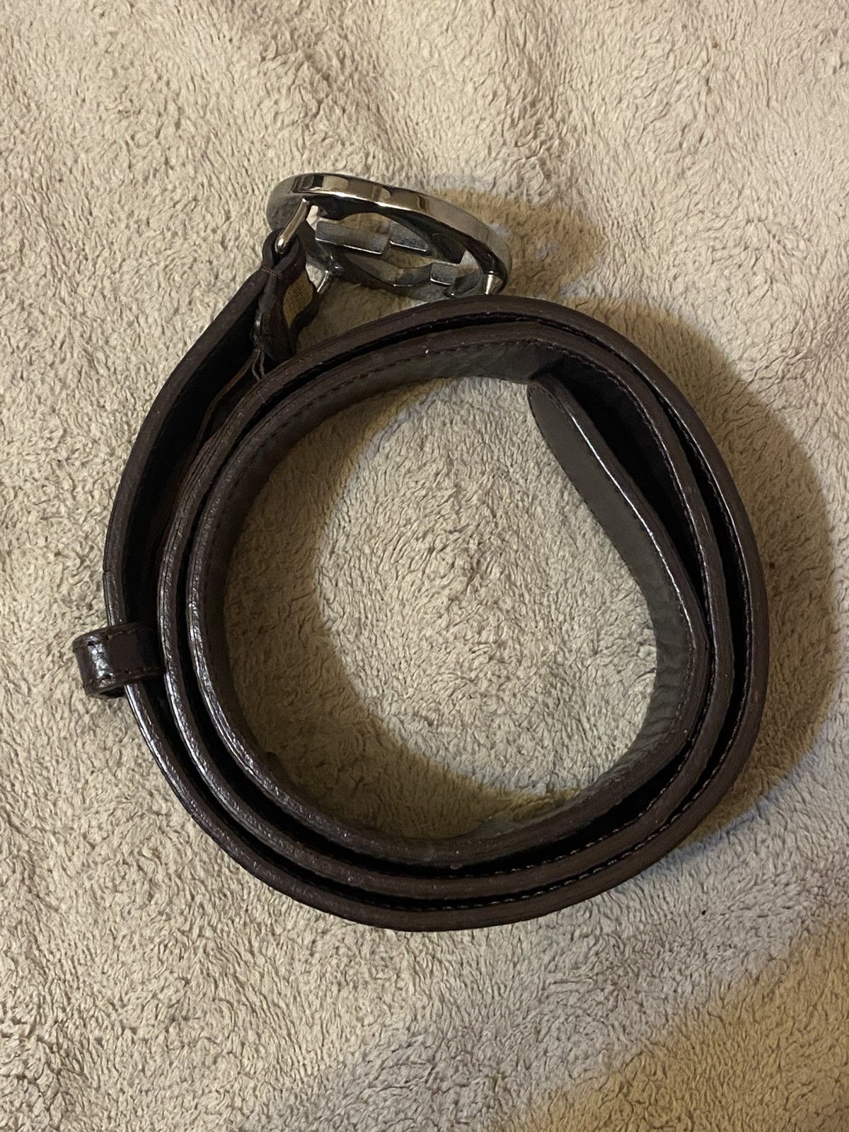 Gucci Gucci Monogram Belt GG Silver Buckle Size ONE SIZE - 3 Thumbnail