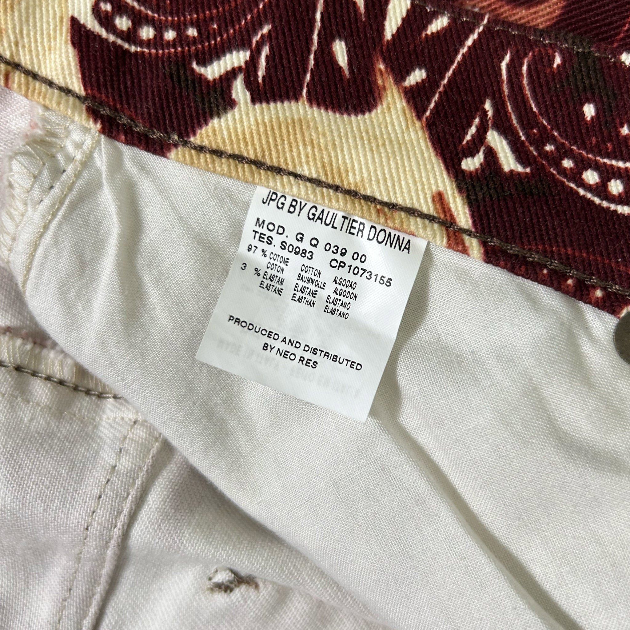 Jean Paul Gaultier Jean Paul Gaultier 2003 Native American Print Denim Size 25" / US 0 / IT 36 - 7 Thumbnail